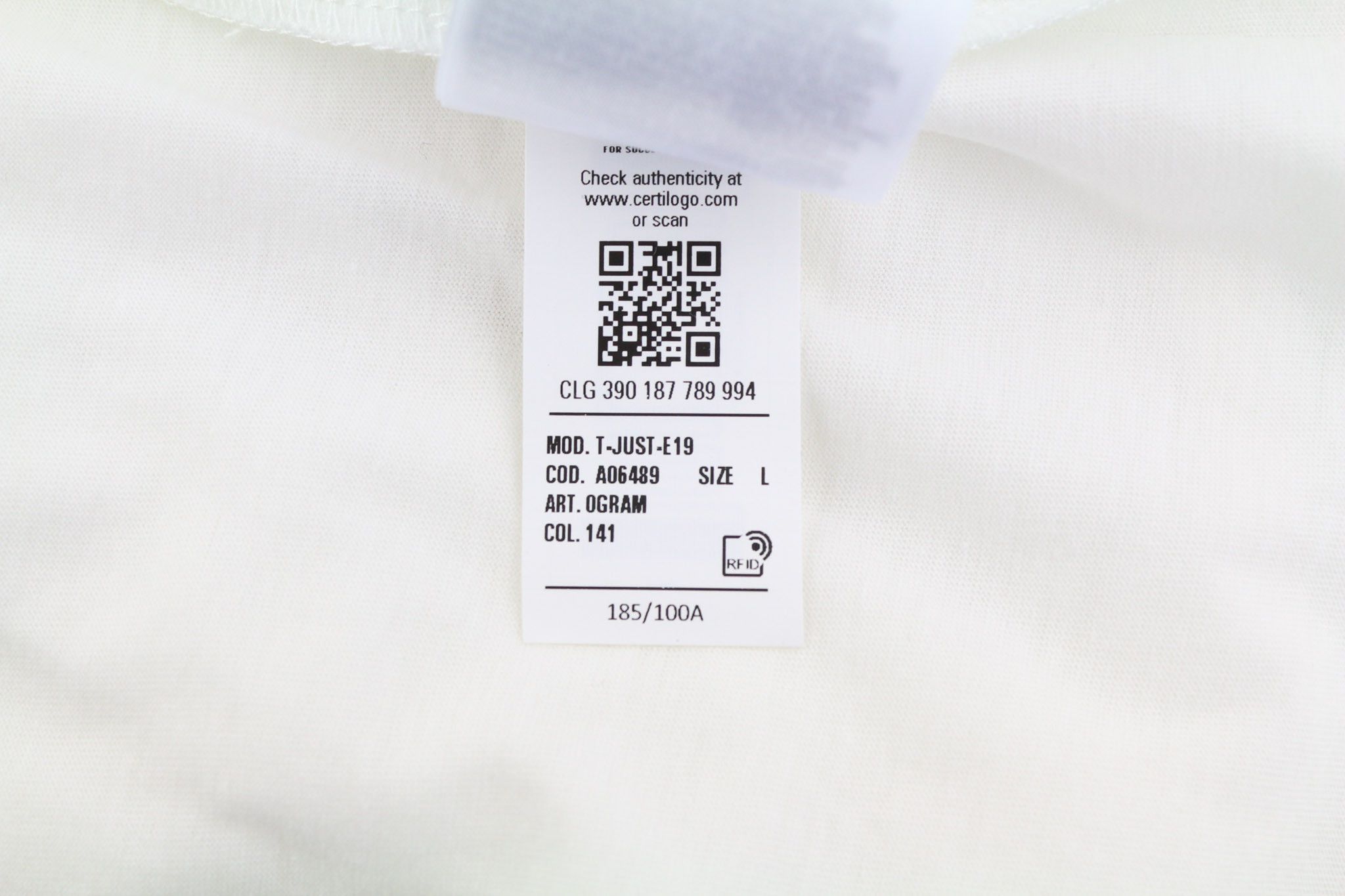 Diesel T-JUST-E19 L Short Sleeve Logo White Tee 40249 Size US L / EU 52-54 / 3 - 9 Thumbnail