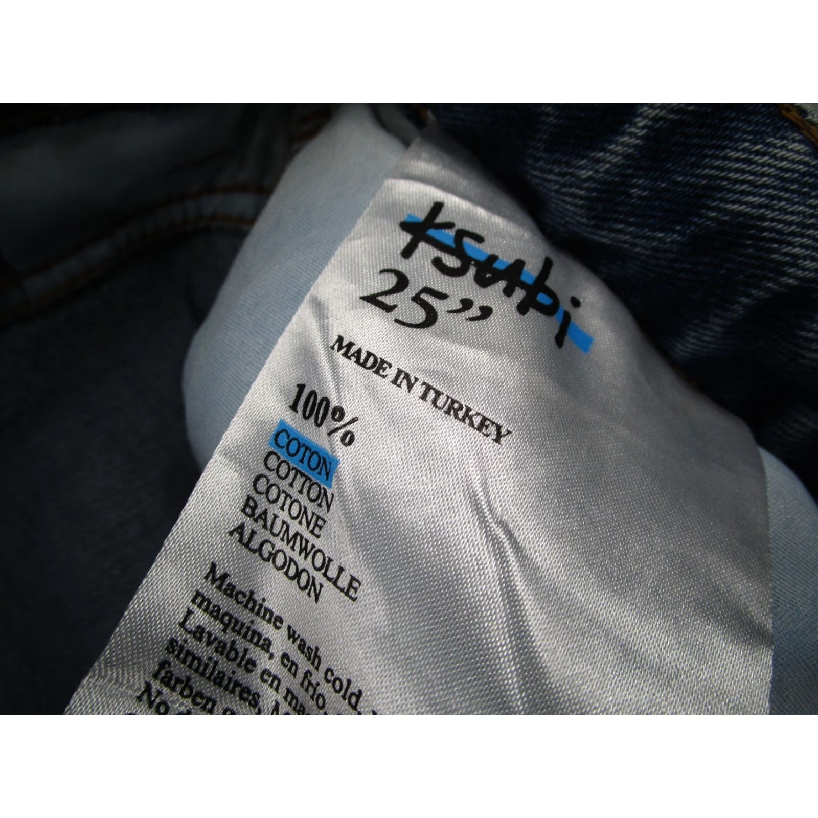 Ksubi VINTAGE Ksubi Jeans Womens 25 Blue High Rise Denim Straight Fit Casual Pockets 2010s Size 42" / US 20 - 3 Thumbnail