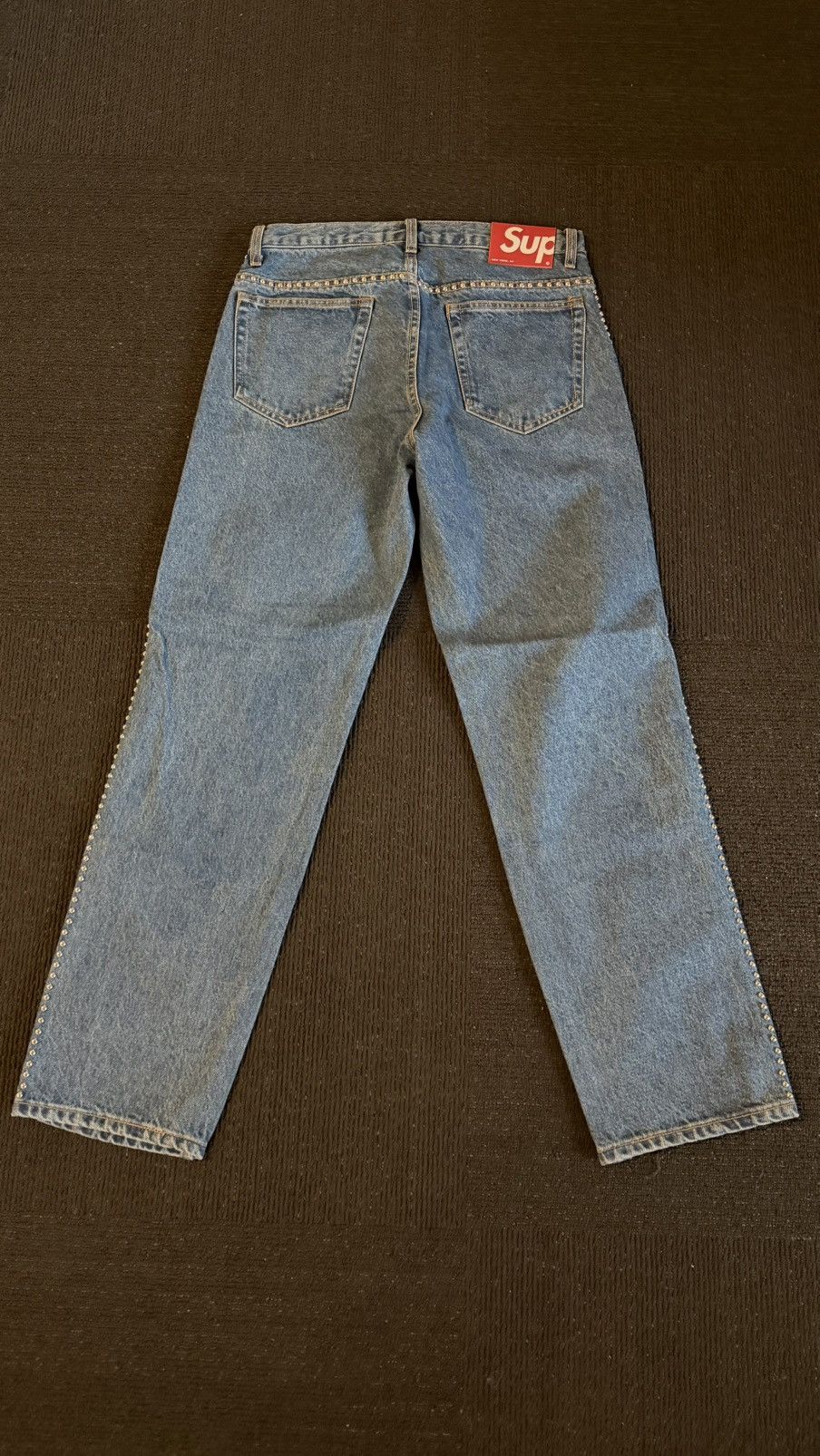 B.B. Simon × Supreme SS22 Supreme B.B simon studded regular jean (30) (blue) Size US 30 / EU 46 - 6 Thumbnail
