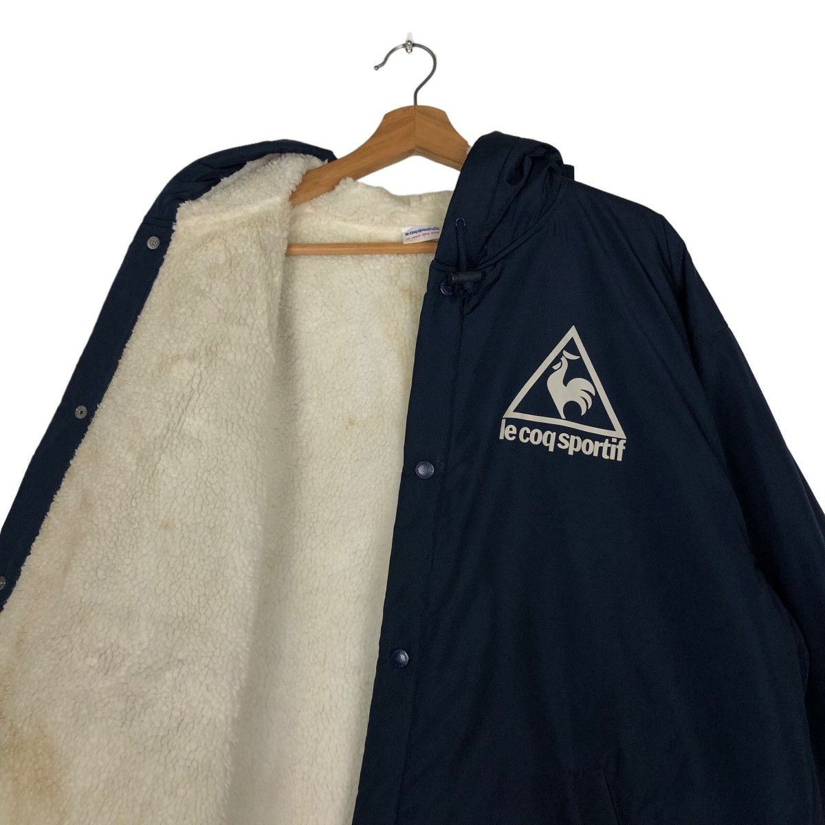Japanese Brand 🔥Vtg Long Jacket Le Coq Sportif Big Logo Coach Jacket Size US L / EU 52-54 / 3 - 11 Thumbnail