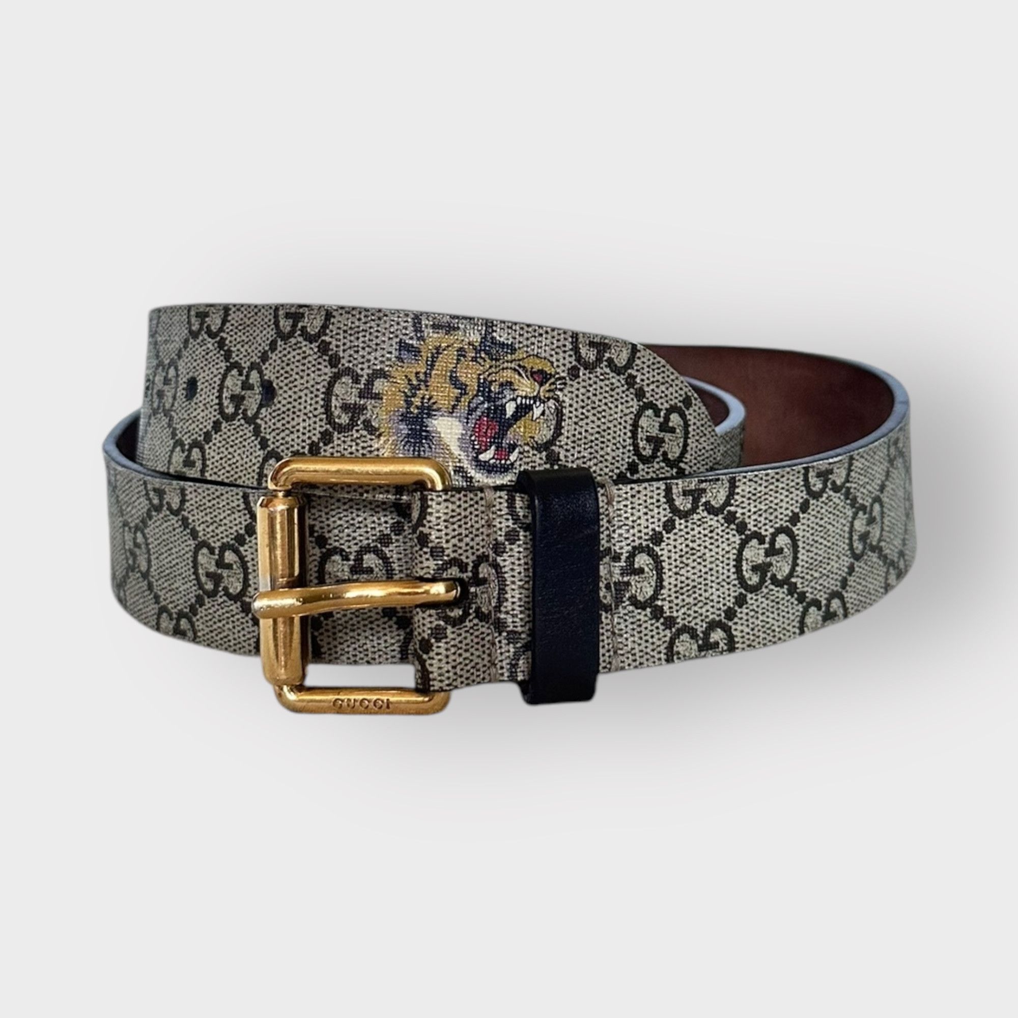 Gucci Gucci Belt Supreme GG Monogram Canvas Tiger Head Classic Grailed