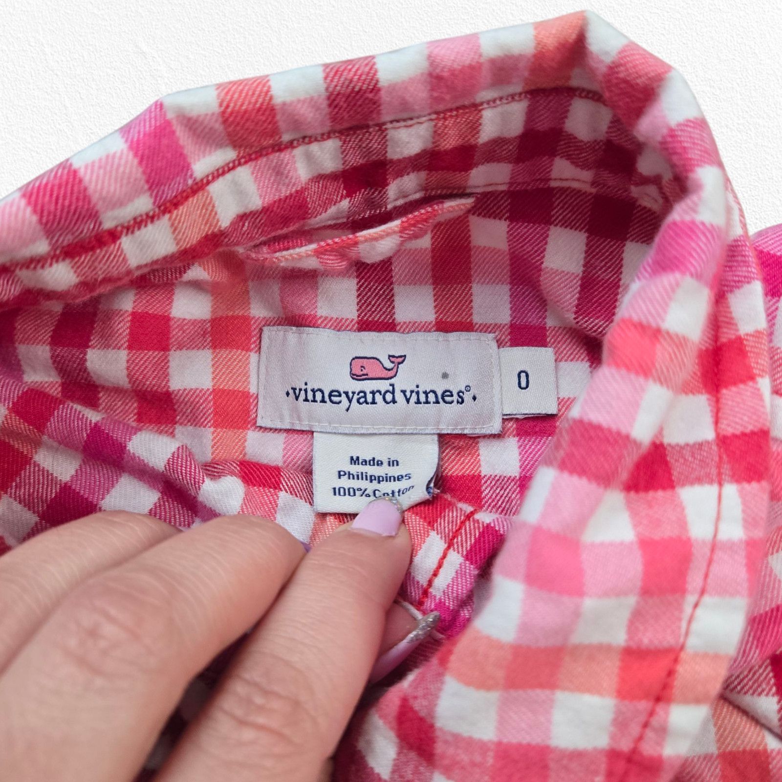 Vineyard Vines Vineyard Vines Pink Gingham Plaid Button Down Shirt Size 0 Size XS / US 0-2 / IT 36-38 - 3 Thumbnail