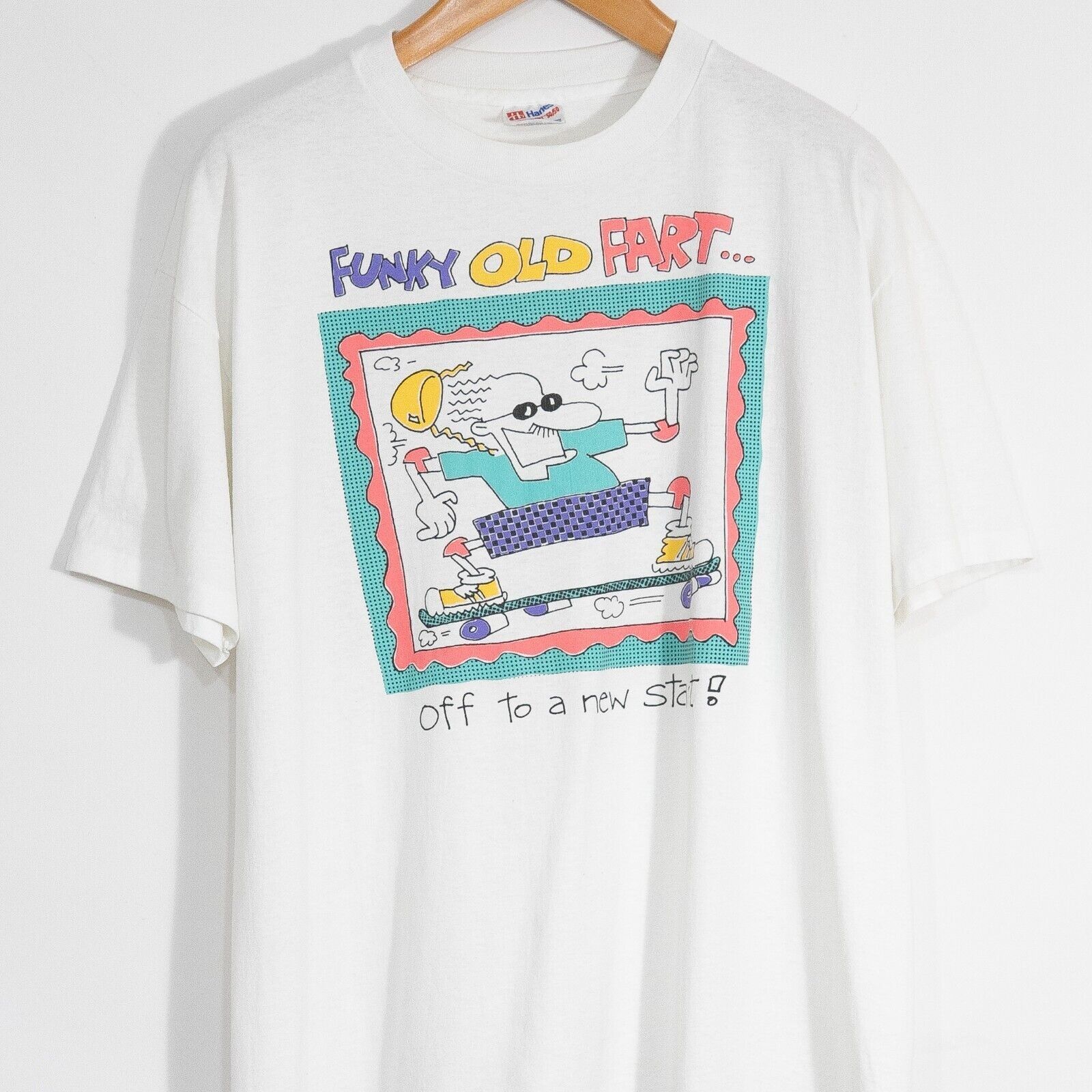 Vintage Vintage 90s Funny Grandpa T Shirt XL - Skateboarding Art Size US XL / EU 56 / 4 - 2 Thumbnail