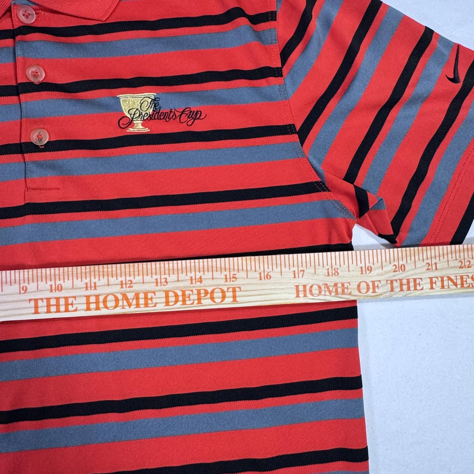 Nike Nike Golf President Cup Men's Small Dri-Fit Striped Red Size US S / EU 44-46 / 1 - 10 Thumbnail