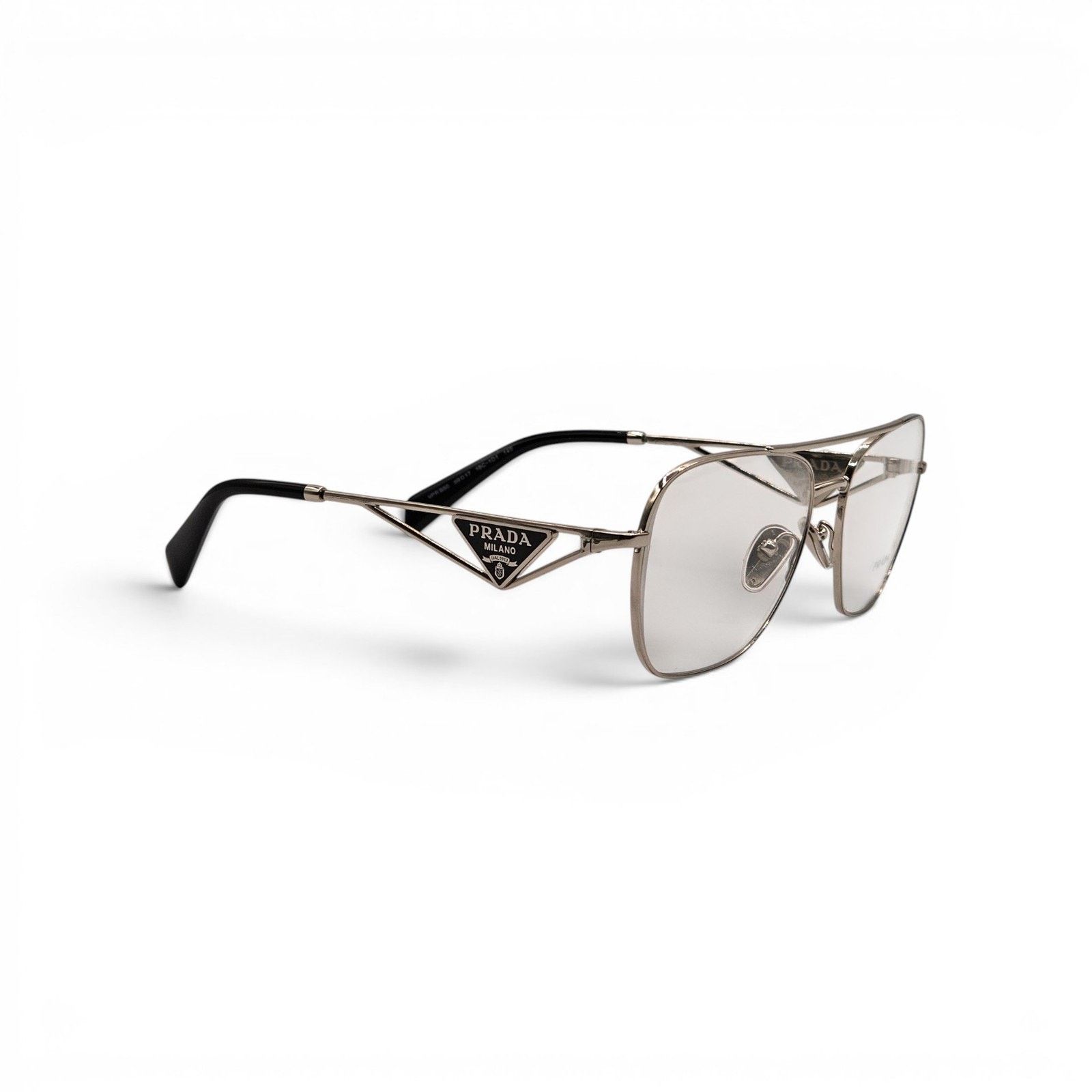 Prada VPR B50 1BC1O1 Silver Aviator Pilot Eyeglasses - NWOB Size ONE SIZE - 1 Thumbnail
