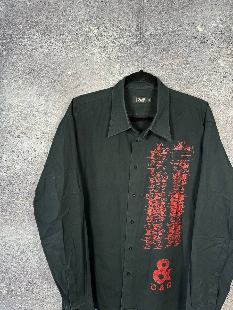 Dolce & Gabbana × Vintage Dolce & Gabbana Latest Printed Shirt Button Up Black Shirt Size US XXL / EU 58 / 5 - 3 Thumbnail