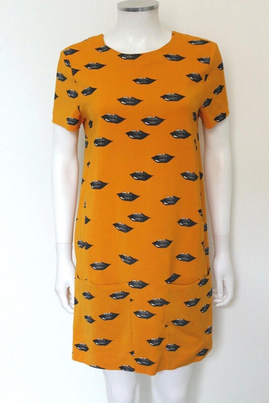 Other Bimba Lola Orange Lips print Shift Dress XS uk 6 Size XS / US 0-2 / IT 36-38 - 1 Thumbnail