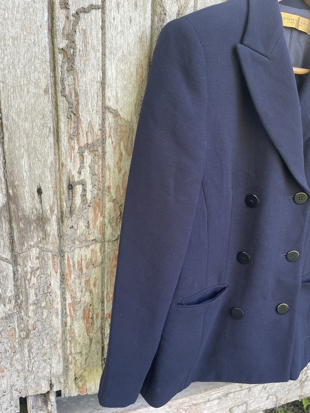 Designer Donna Karan Signature Navy Double-Breasted Blazer Size XS / US 0-2 / IT 36-38 - 5 Thumbnail