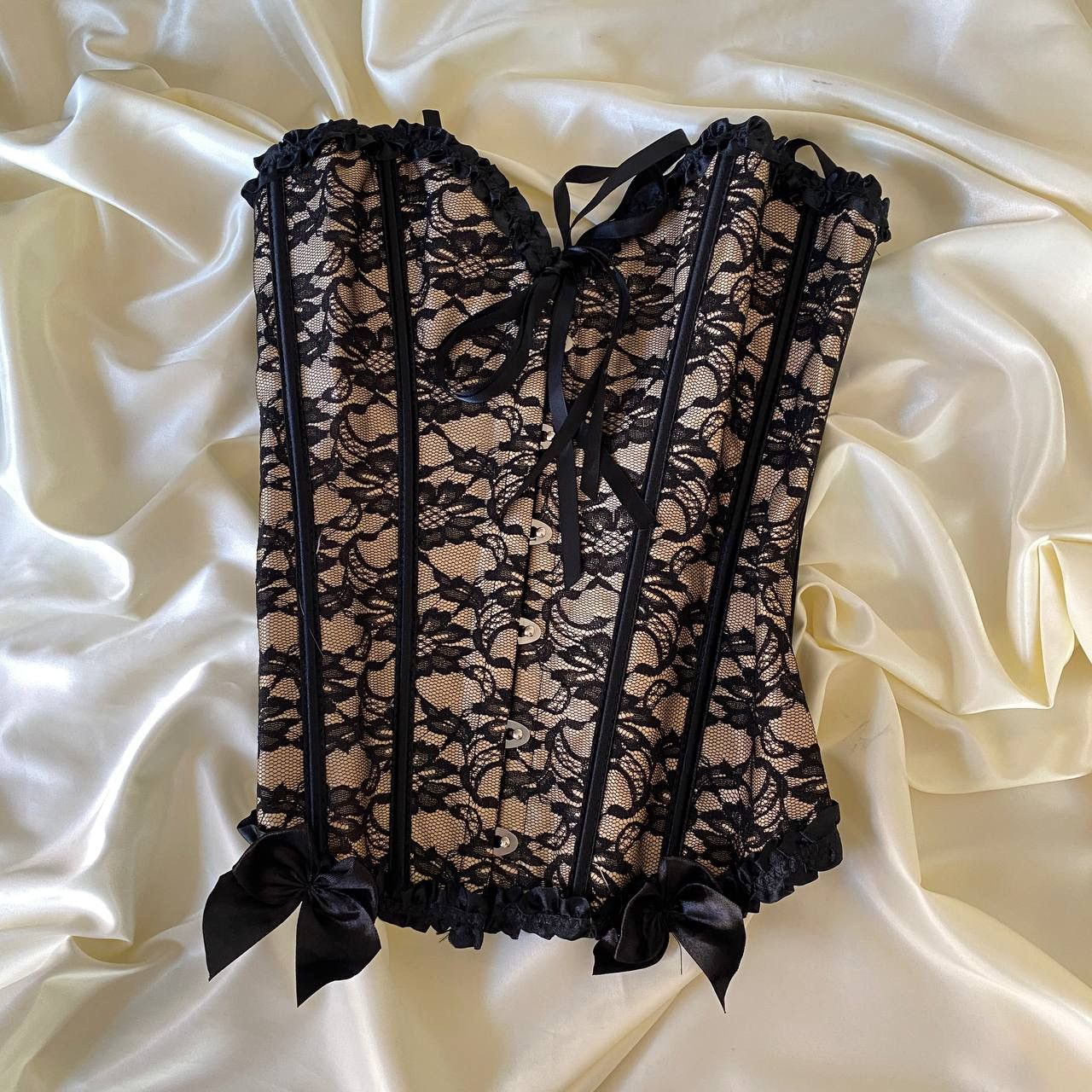 Vintage Vintage brown lace corset Size S / US 4 / IT 40 - 4 Thumbnail