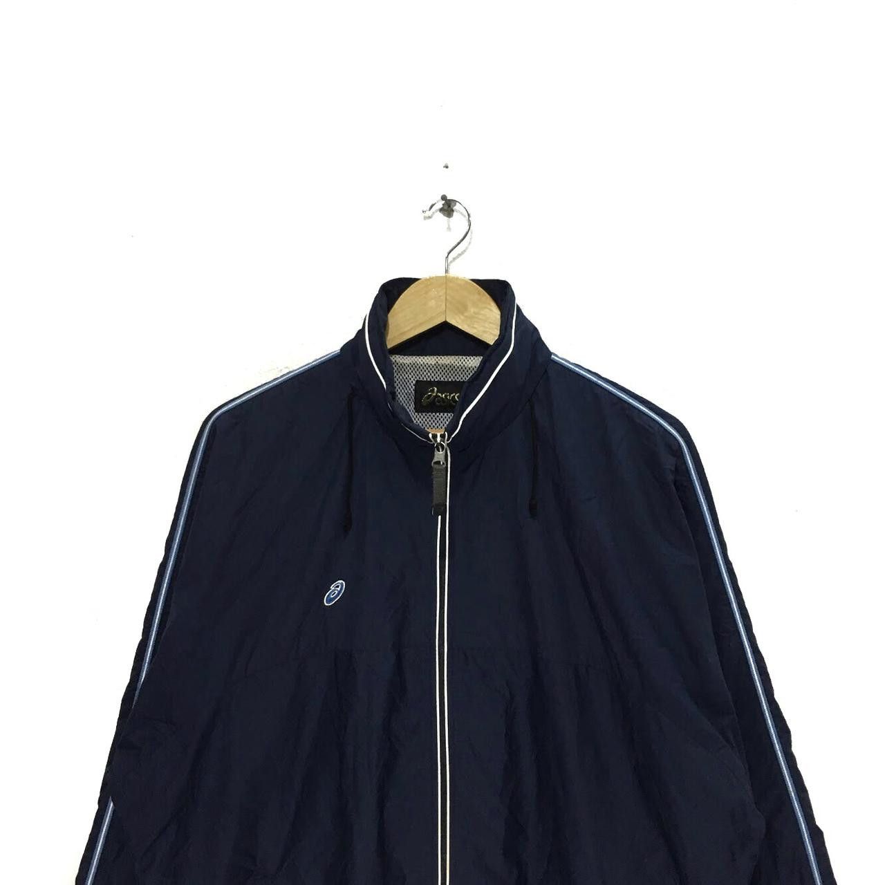 Asics Vtg 80' ASICS Blue Technical Windbreaker Sweater Tiger Size US M / EU 48-50 / 2 - 2 Thumbnail