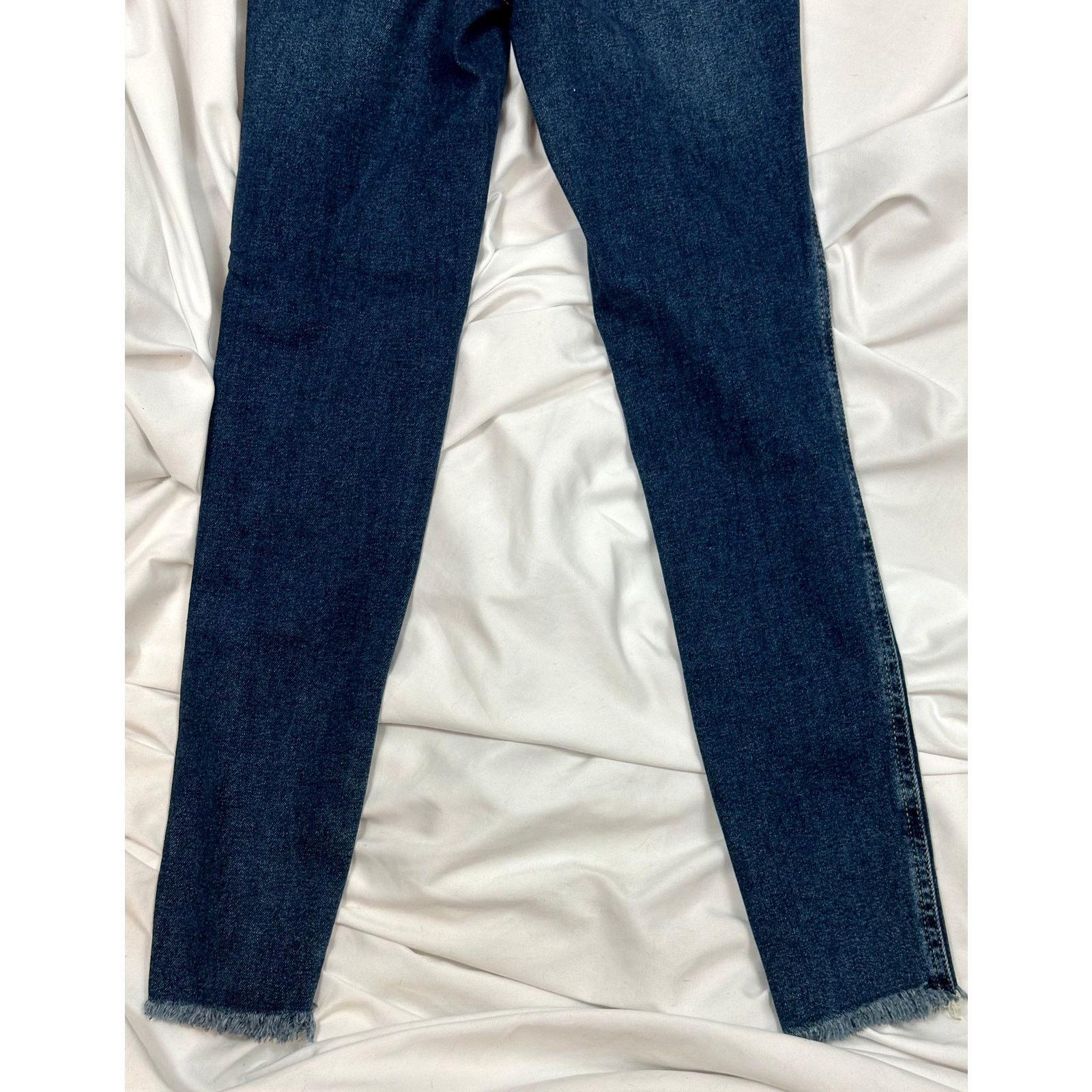 Free People Free People High-Rise Raw-Edge Skinny Jeans Deep Indigo 26 Size 26" / US 2 / IT 38 - 7 Thumbnail