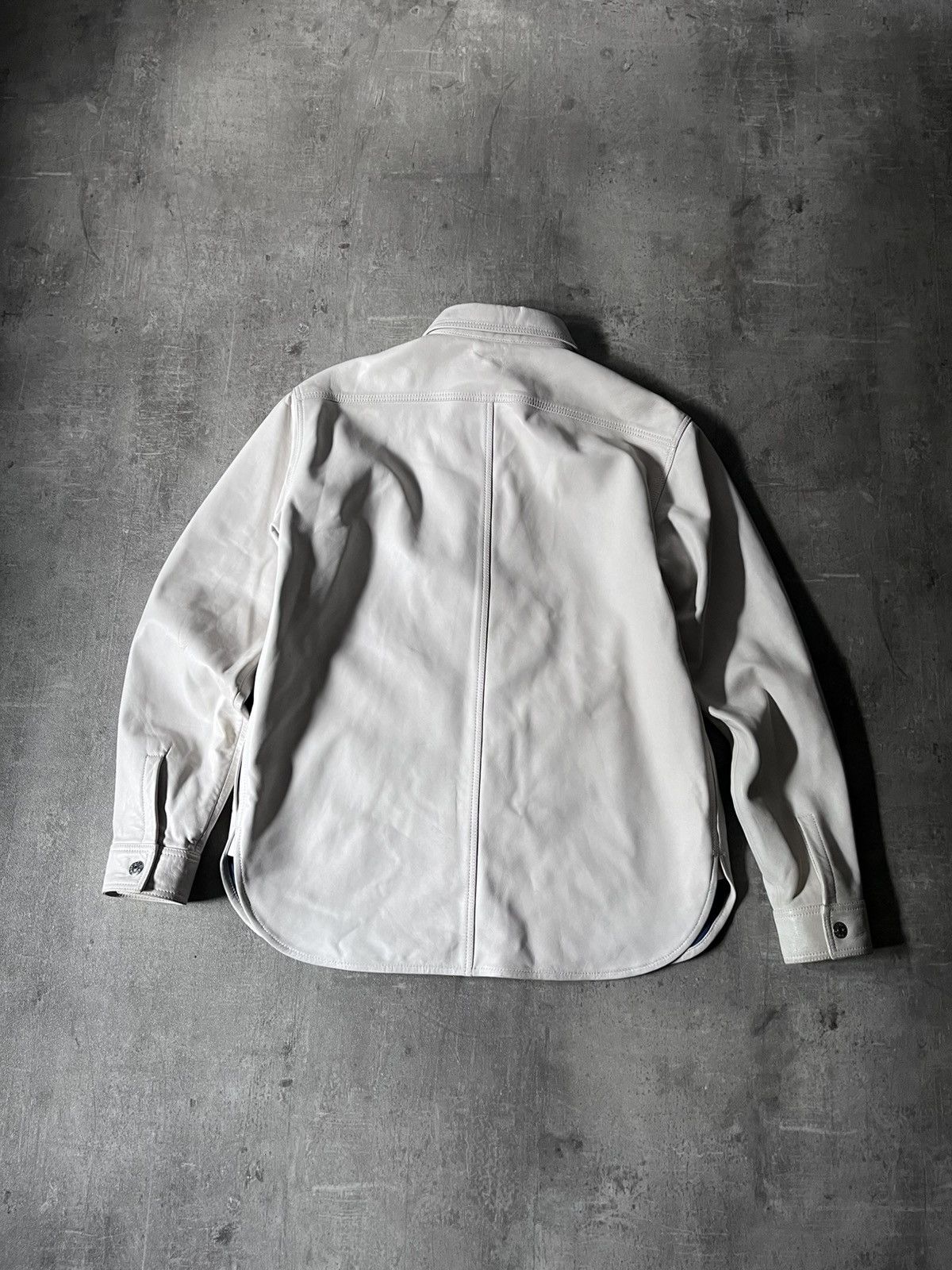 Acne Studios Acne Studios Bia Konst white lamb leather shirt jacket rare Size US M / EU 48-50 / 2 - 14 Thumbnail