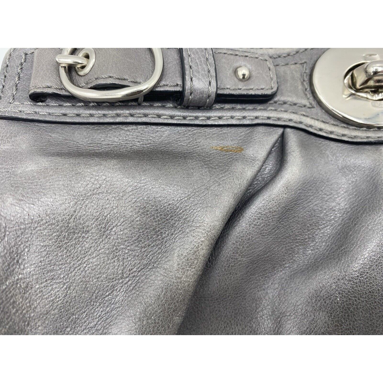 Coach Coach Leather Pleated D0973-13934 Gray Shoulder Bag Size ONE SIZE - 6 Thumbnail