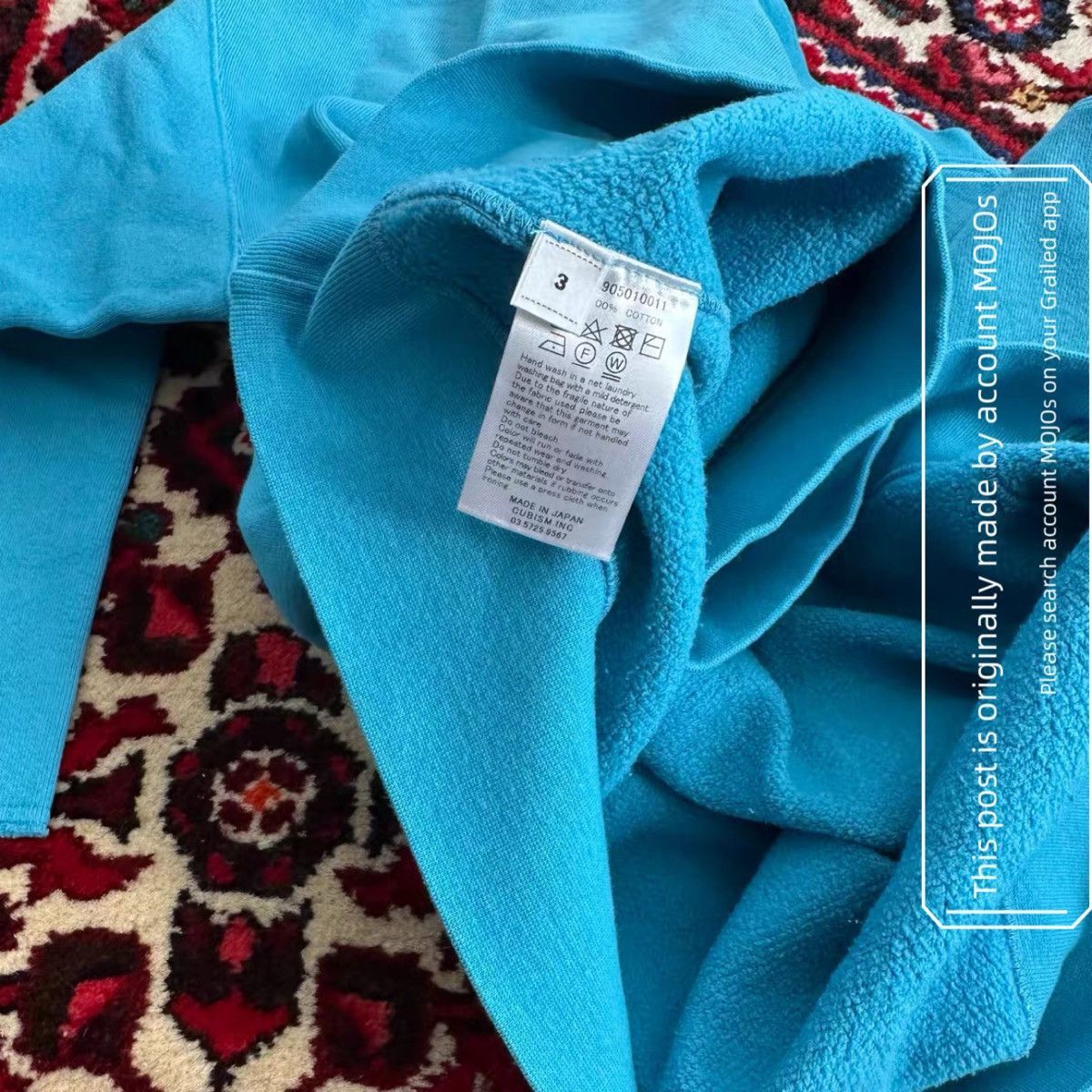 Visvim Sz 3 Visvim 24AW ICT Ocean Blue SB Sweatshirt mo.jos20 Size US L / EU 52-54 / 3 - 5 Thumbnail