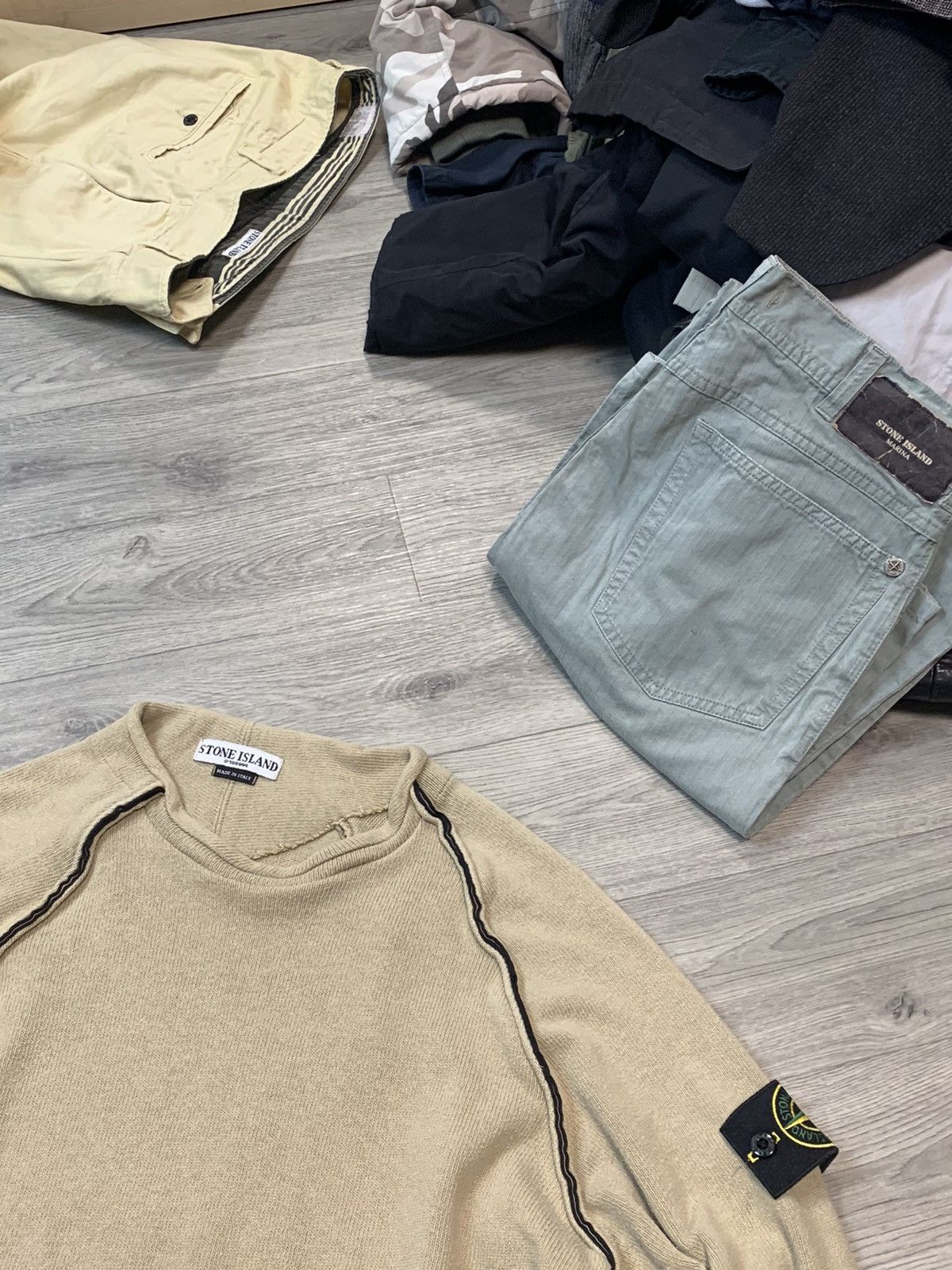 Stone Island × Vintage SS04 STONE ISLAND YELLOW CREWNECK SWEATSHIRT Size US M / EU 48-50 / 2 - 6 Thumbnail
