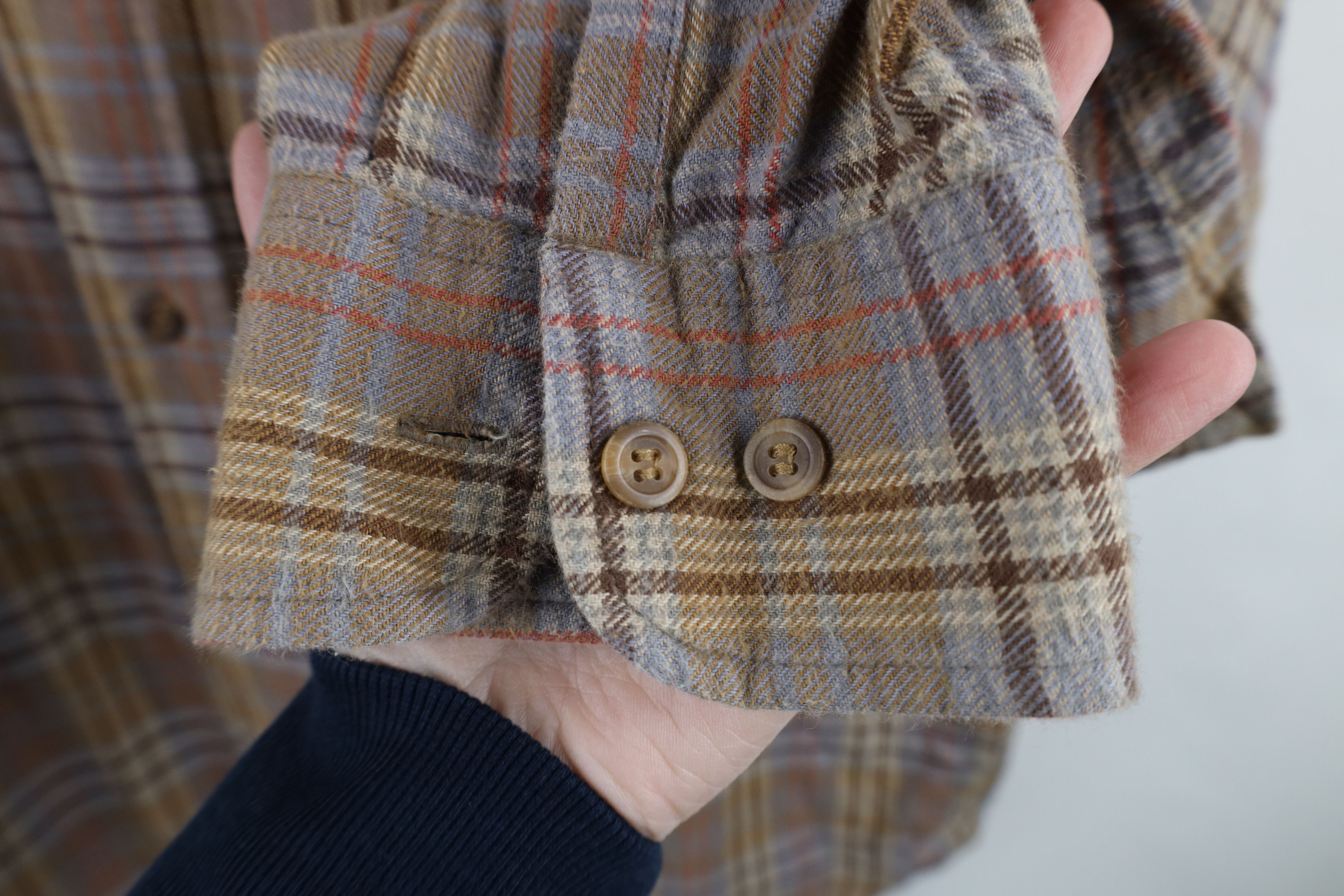 Vintage Vintage 90s Streetwear Earth Tone Flannel Button Down Shirt Size US L / EU 52-54 / 3 - 5 Thumbnail