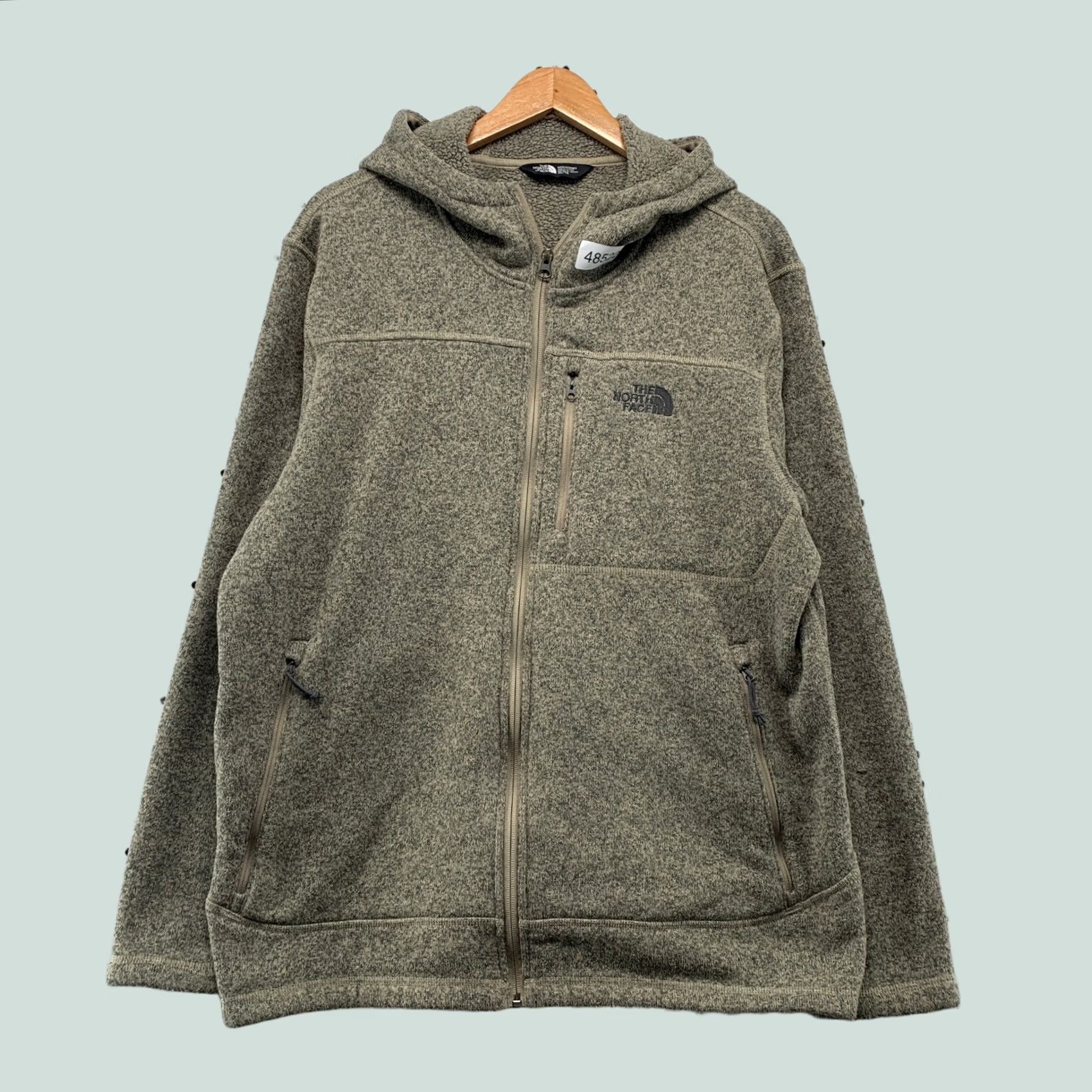 The North Face The North Face Gordon Lyons Full Zip Jacket Mens XL Green Heathered Fleece Hooded Size US XL / EU 56 / 4 - 1 Thumbnail