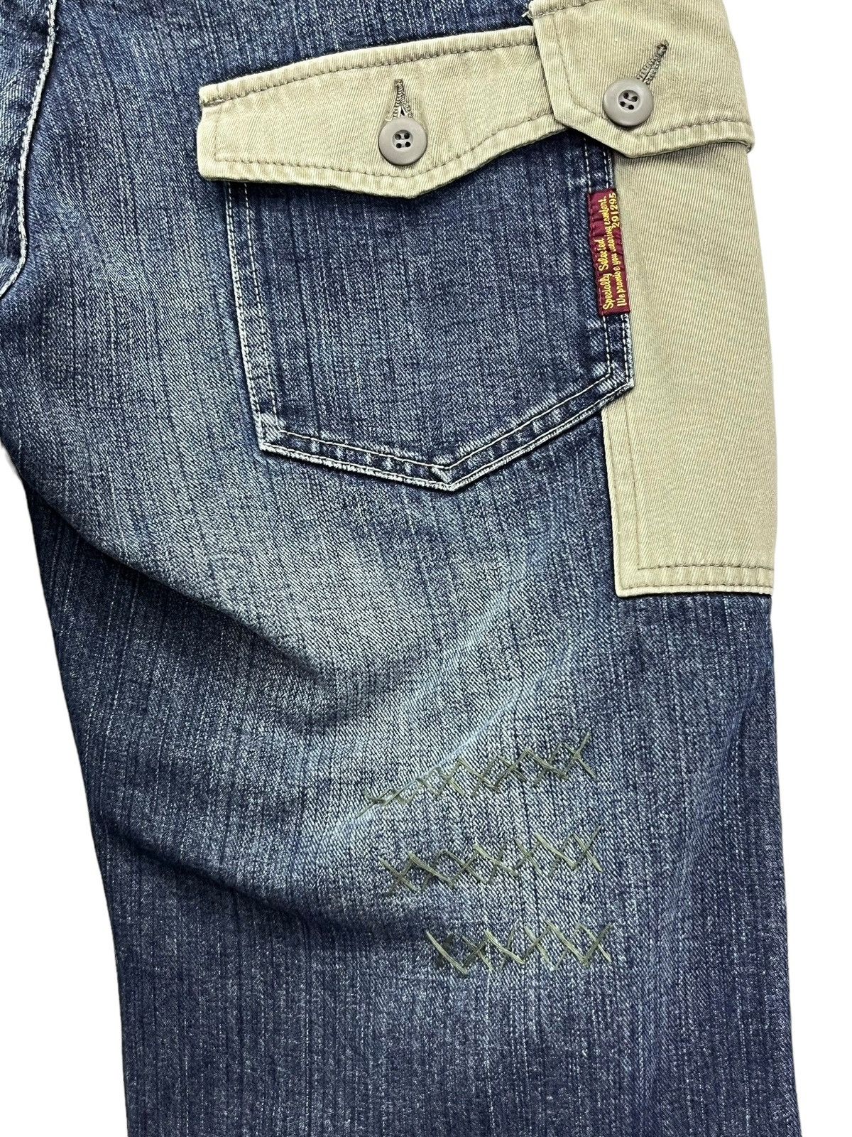 291295=Homme 291295=Homme Multi Pocket Flare Jeans Y2K Techwear Size US 32 / EU 48 - 13 Thumbnail