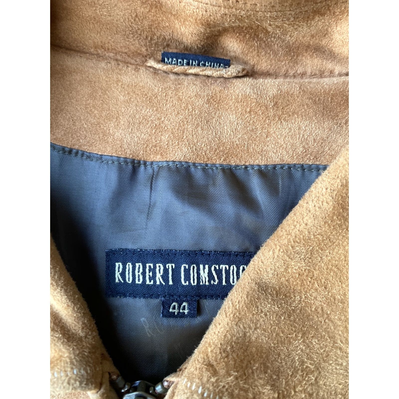Vintage VINTAGE Robert Comstock Men’s Suede Full Zip Jacket Size 44 Tan Brown Size US S / EU 44-46 / 1 - 2 Thumbnail