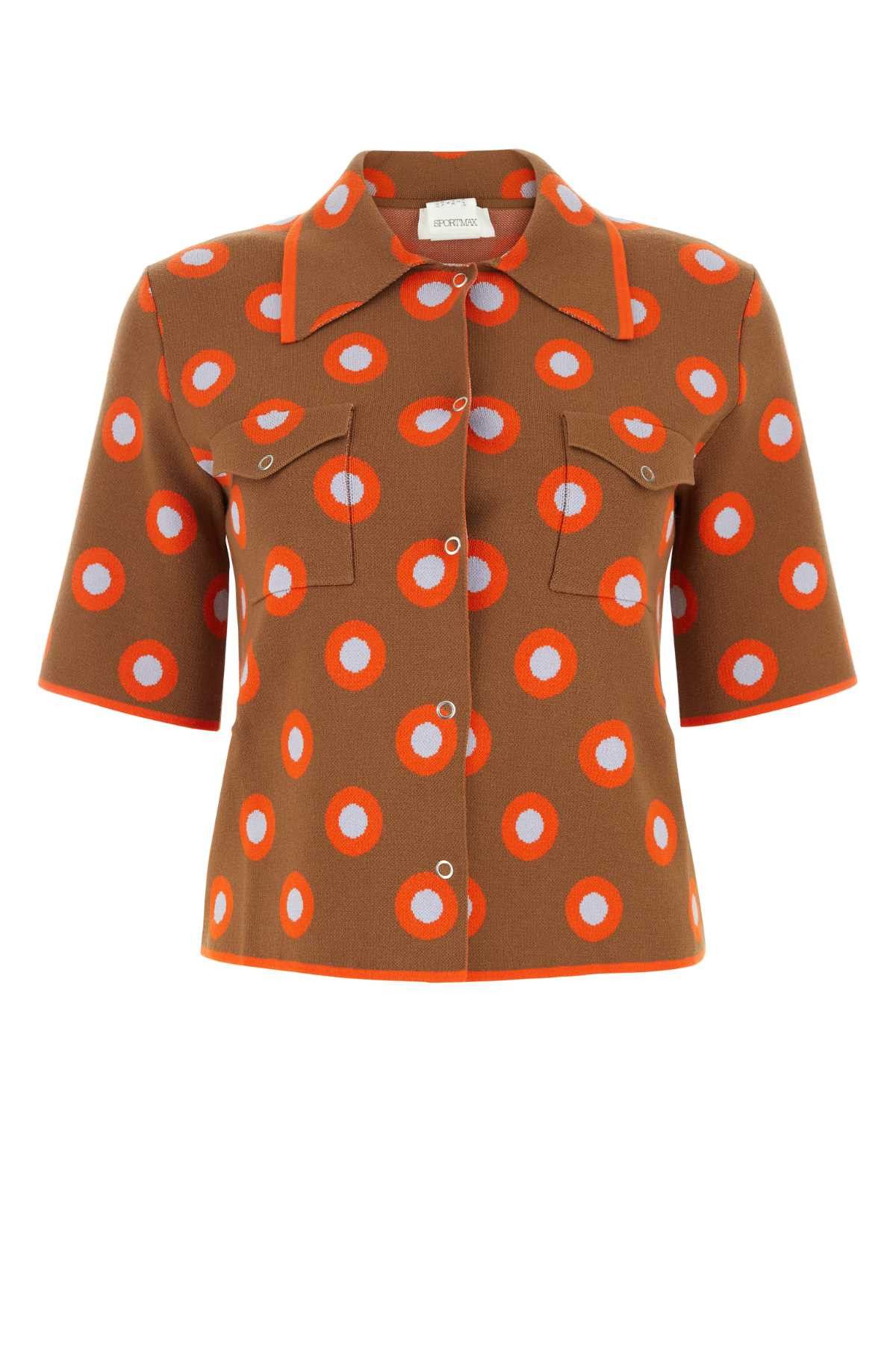 image of Sportmax Embroidered Viscose Blend Ariete Cardigan in Printed, Women's (Size Large)