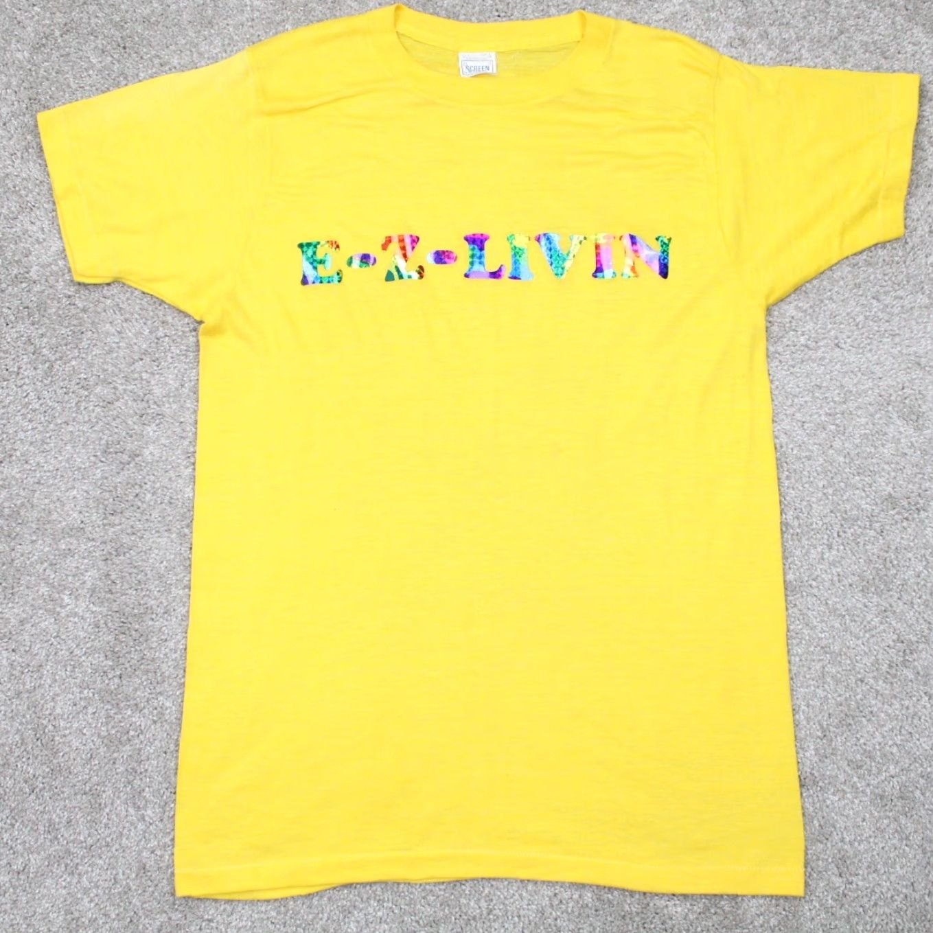 Vintage VINTAGE Screen Stars Shirt Womens Large Yellow EZ Livin Short Sleeve STARS Size L / US 10 / IT 46 - 2 Thumbnail