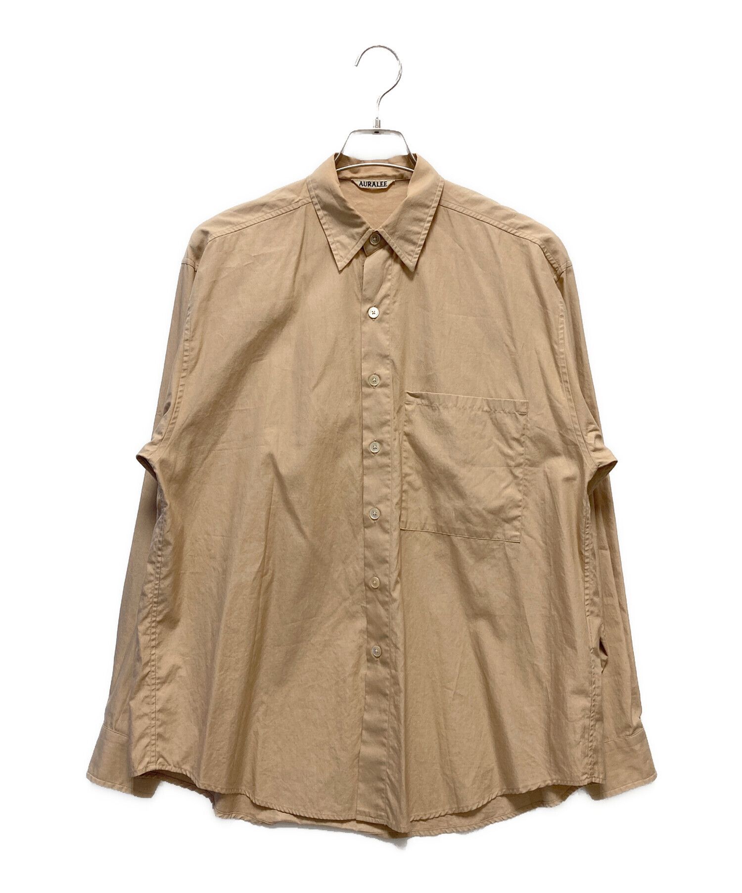 Auralee AURALEE WASHED FINX TWILL BIG SHIRT Brown 3 Size US L / EU 52-54 / 3 - 1 Thumbnail