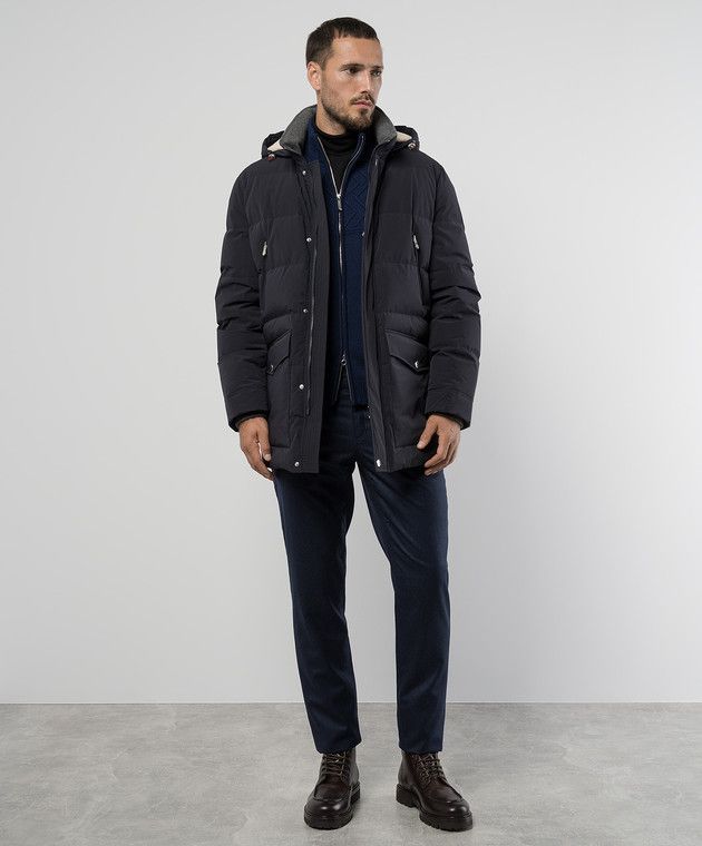 Brunello Cucinelli Jacket in Blue Size US XXL / EU 58 / 5 - 4 Thumbnail