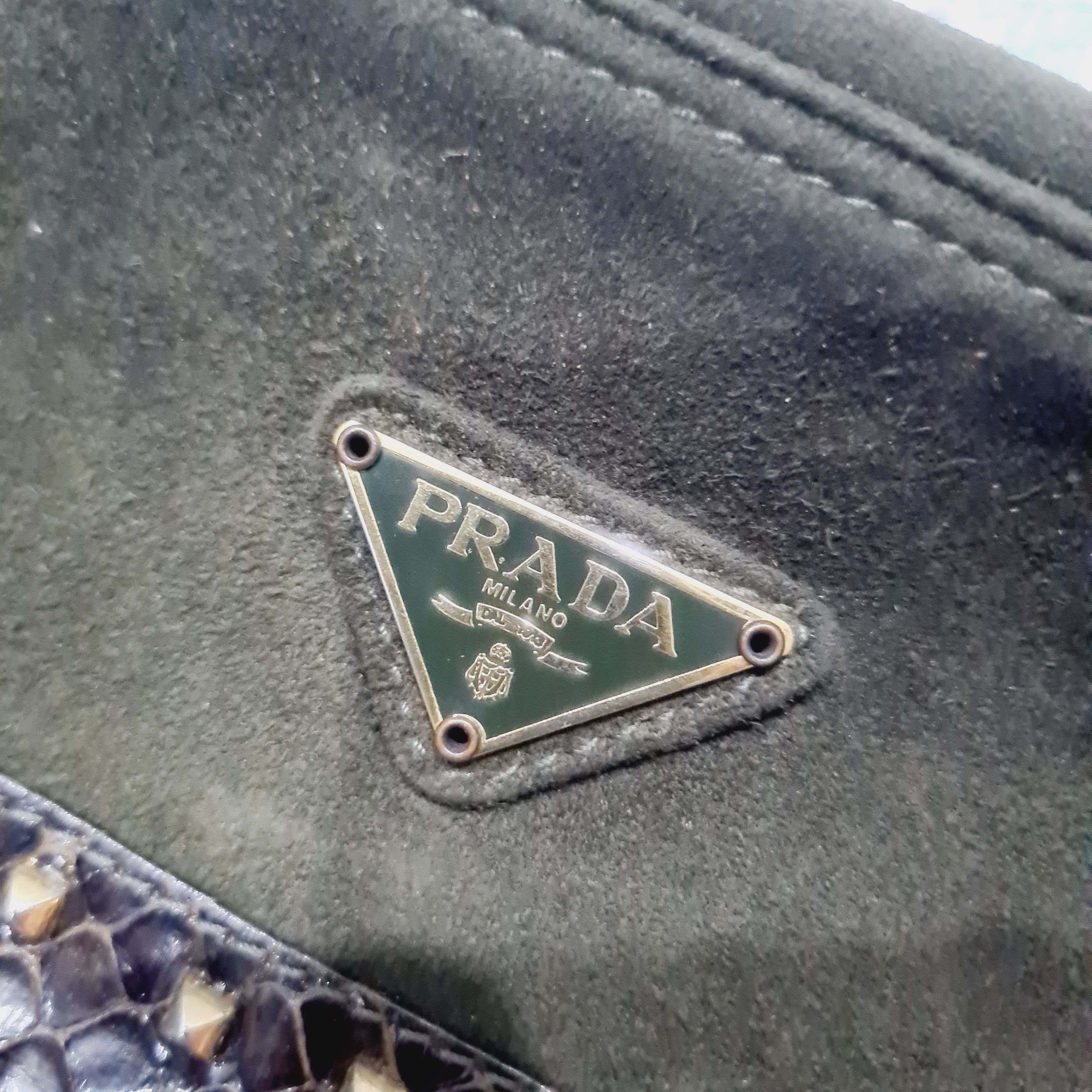 Prada Vintage prada snakeskin clutch Size ONE SIZE - 3 Thumbnail