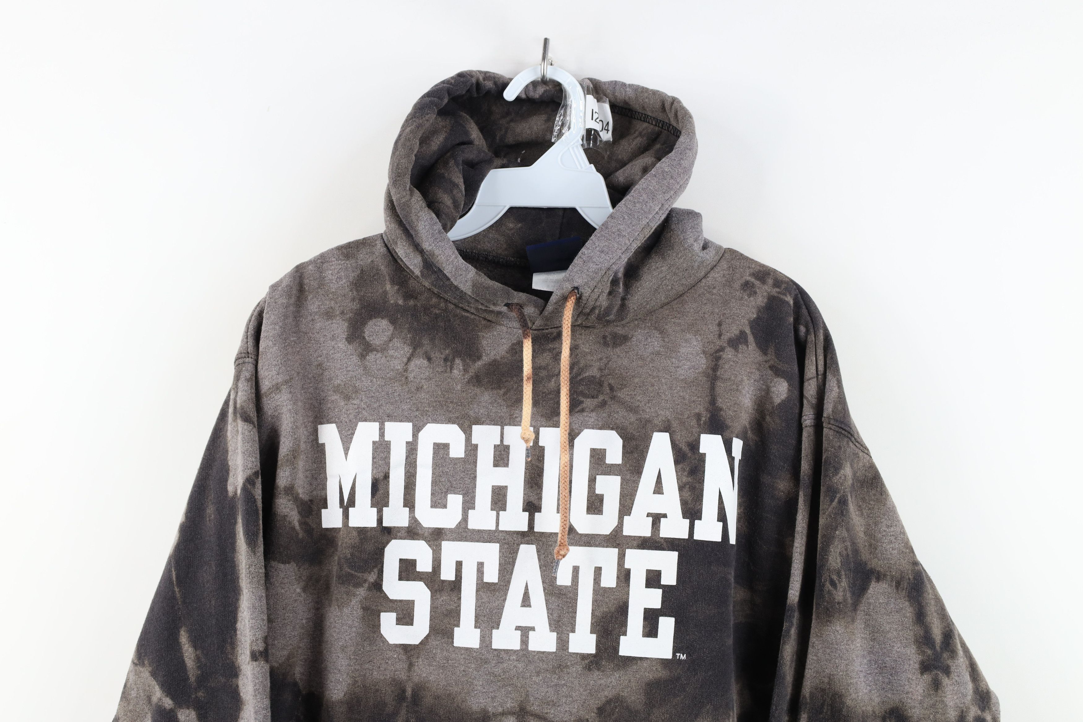 Vintage Vintage 90s Spell Out Michigan State University Hoodie Black Size US S / EU 44-46 / 1 - 2 Thumbnail