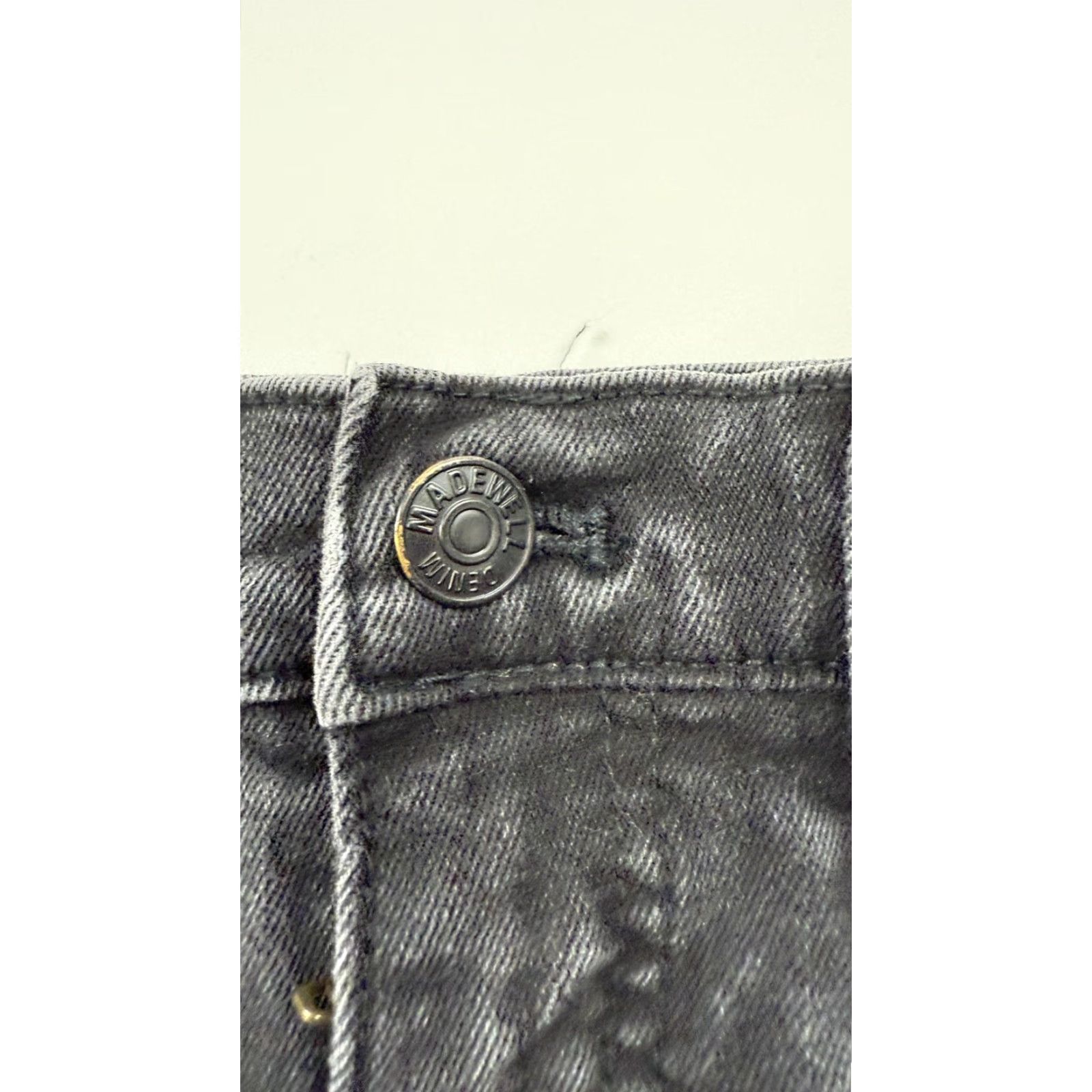 Madewell Madewell Skirt Womens 26 Black Denim High Rise Raw Hem Frayed Mini Casual Size 26" / US 2 / IT 38 - 4 Thumbnail