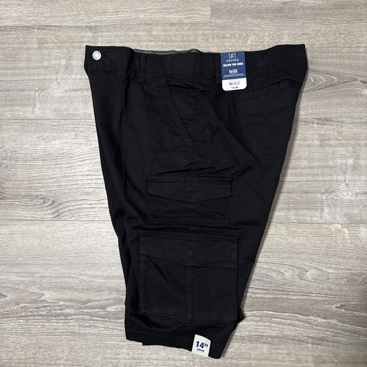 George George Men's Cargo Shorts, Size 38, 14" Inseam,Black Size US 38 / EU 54 - 1 Thumbnail