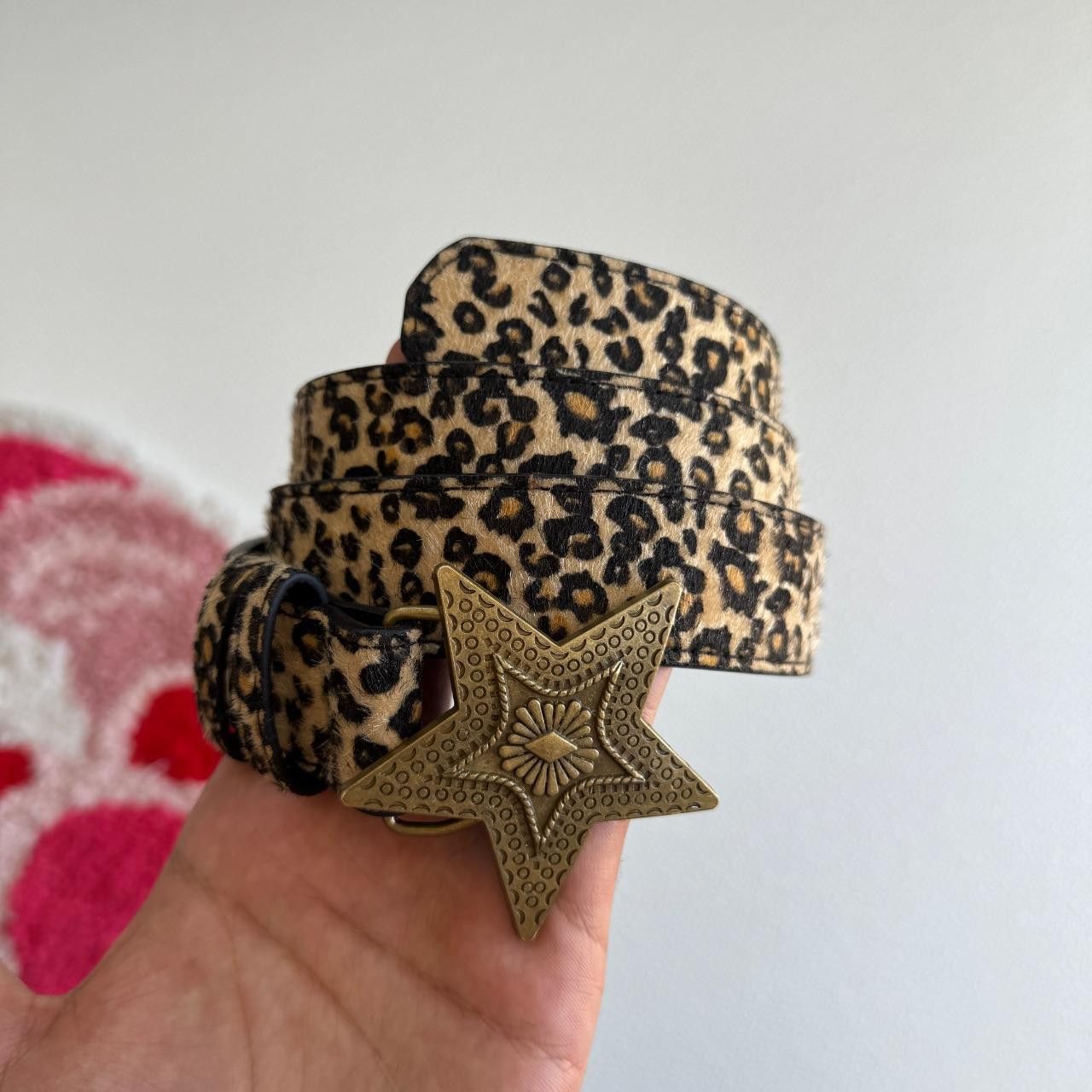 Other Leopard Star Buckle Western Belt Y2K Size ONE SIZE - 6 Thumbnail