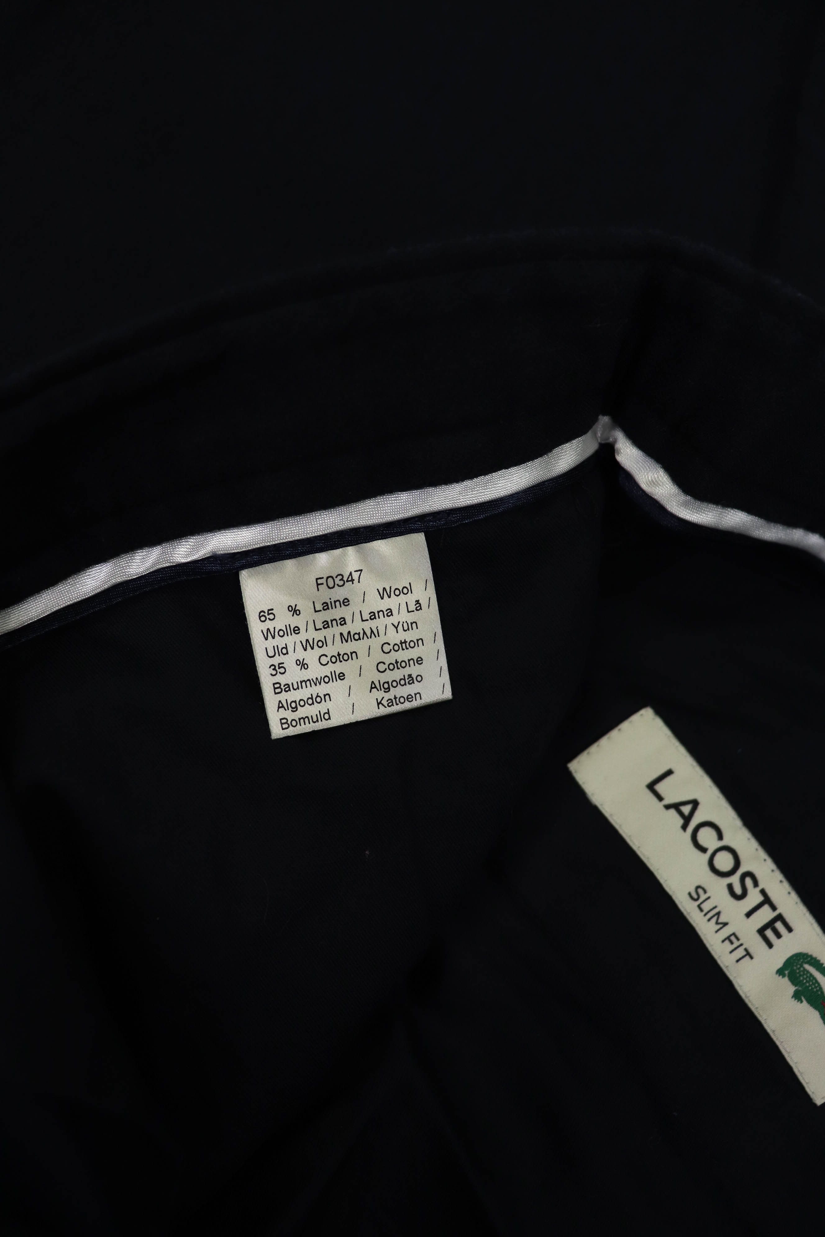 Lacoste Lacoste Slim Fit Men’s Dark Blue Wool Cotton Slim Fit Pants Size US 33 - 9 Thumbnail