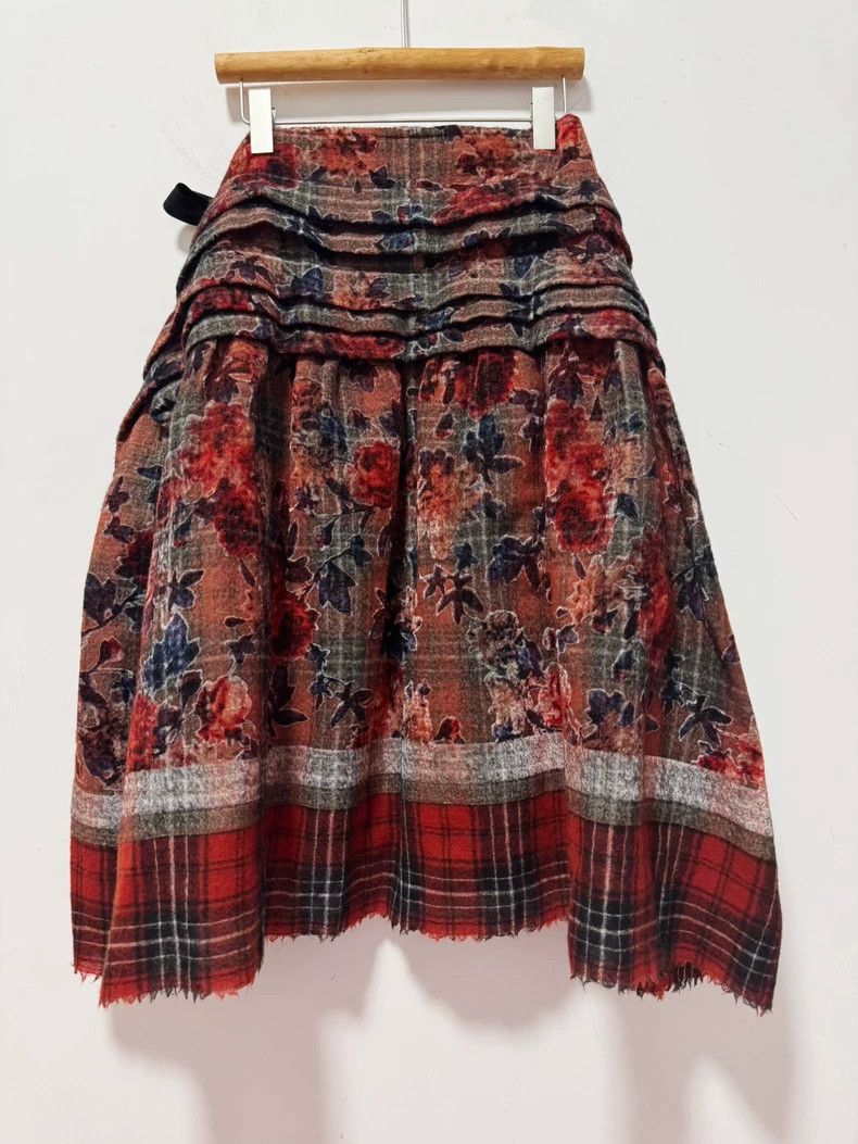 Comme des Garcons Comme Des Garcons size M Wool withered leaf rose wrap skir Size 24" / US 00 / IT 34 - 5 Thumbnail