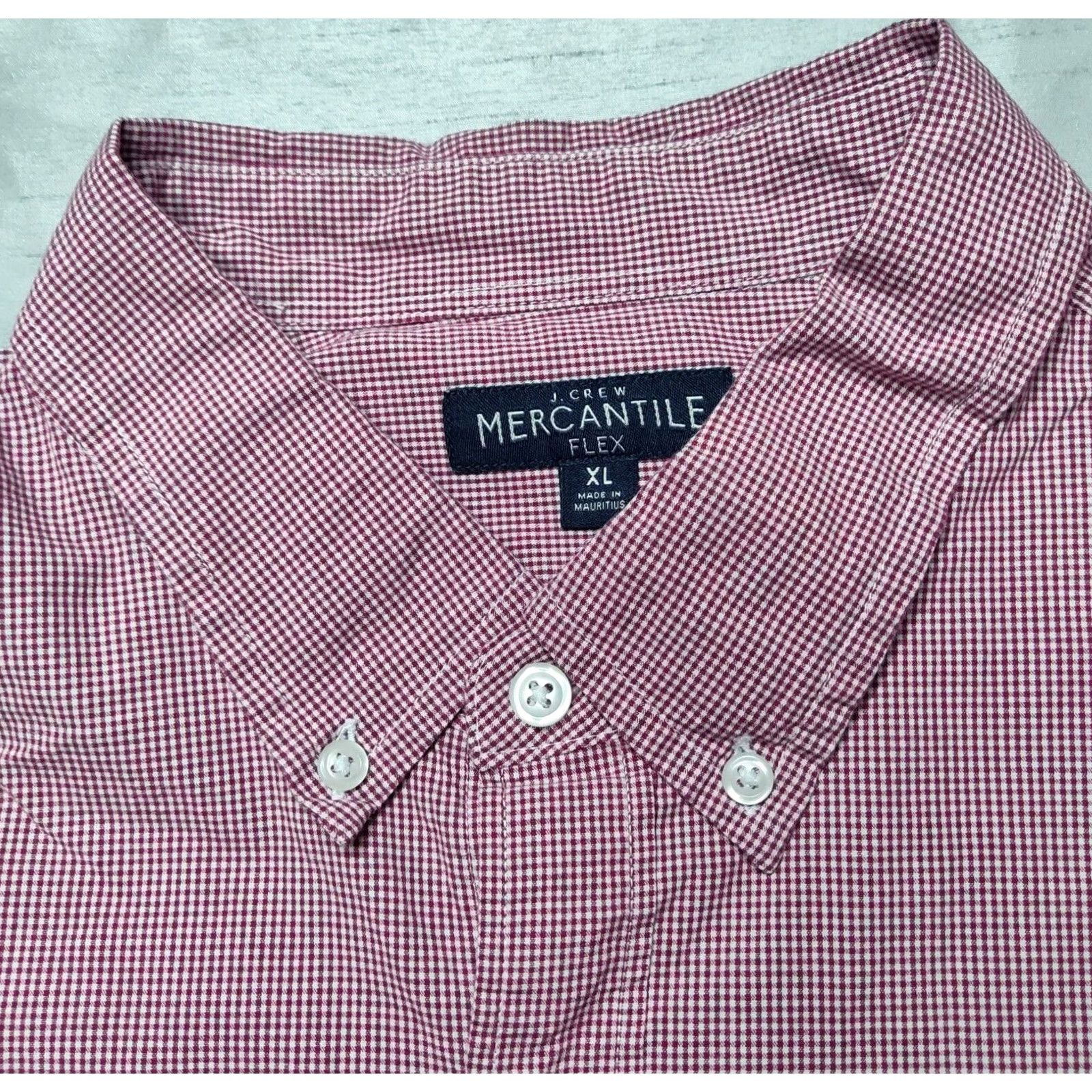 J.Crew J.CREW MERCANTILE FLEX Red Gingham Check Button Shirt - Men XL Size US XL / EU 56 / 4 - 5 Thumbnail