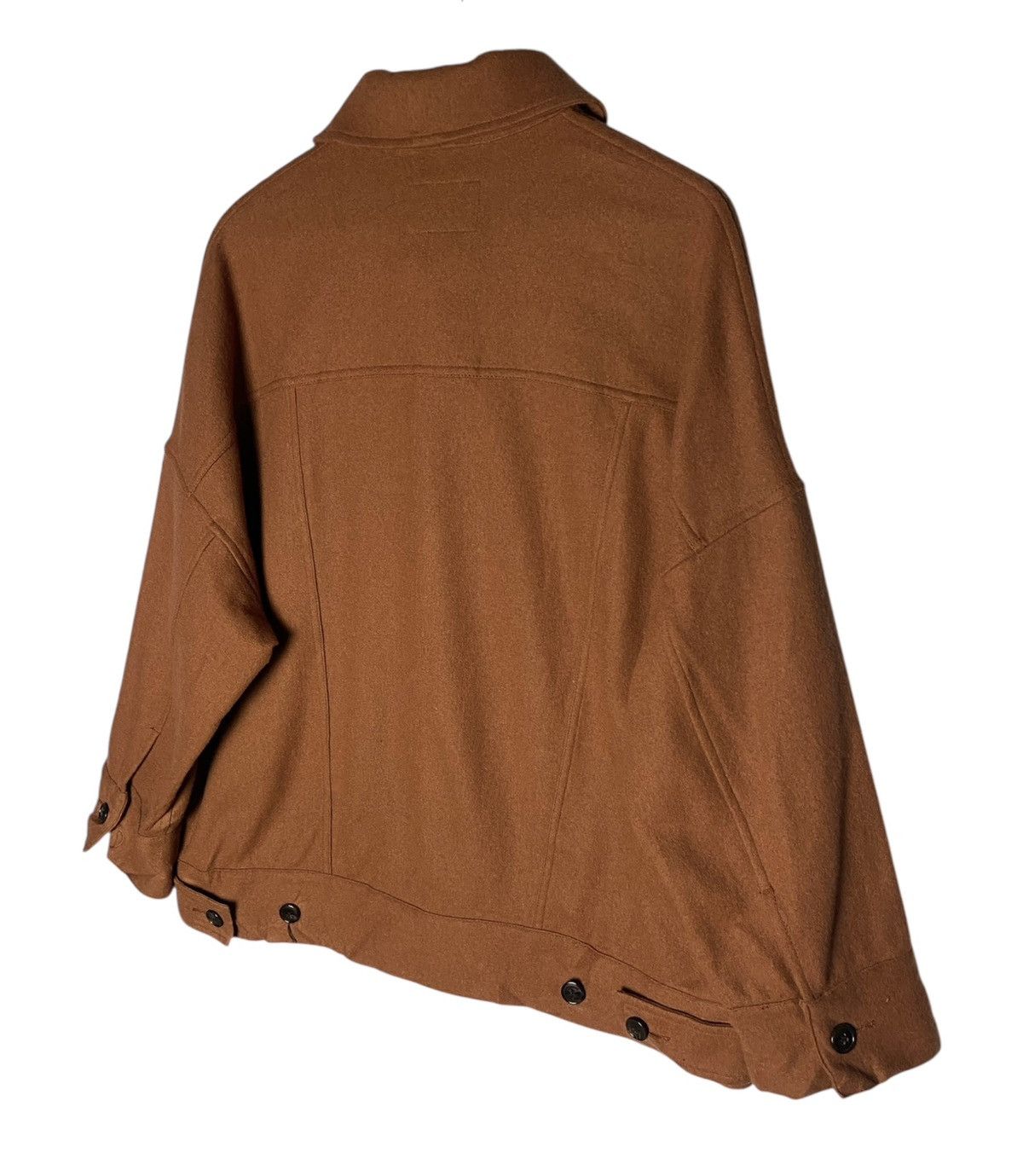 Issey Miyake Zucca by Issey Miyake Brown Button Wool Jacket Size US L / EU 52-54 / 3 - 5 Thumbnail