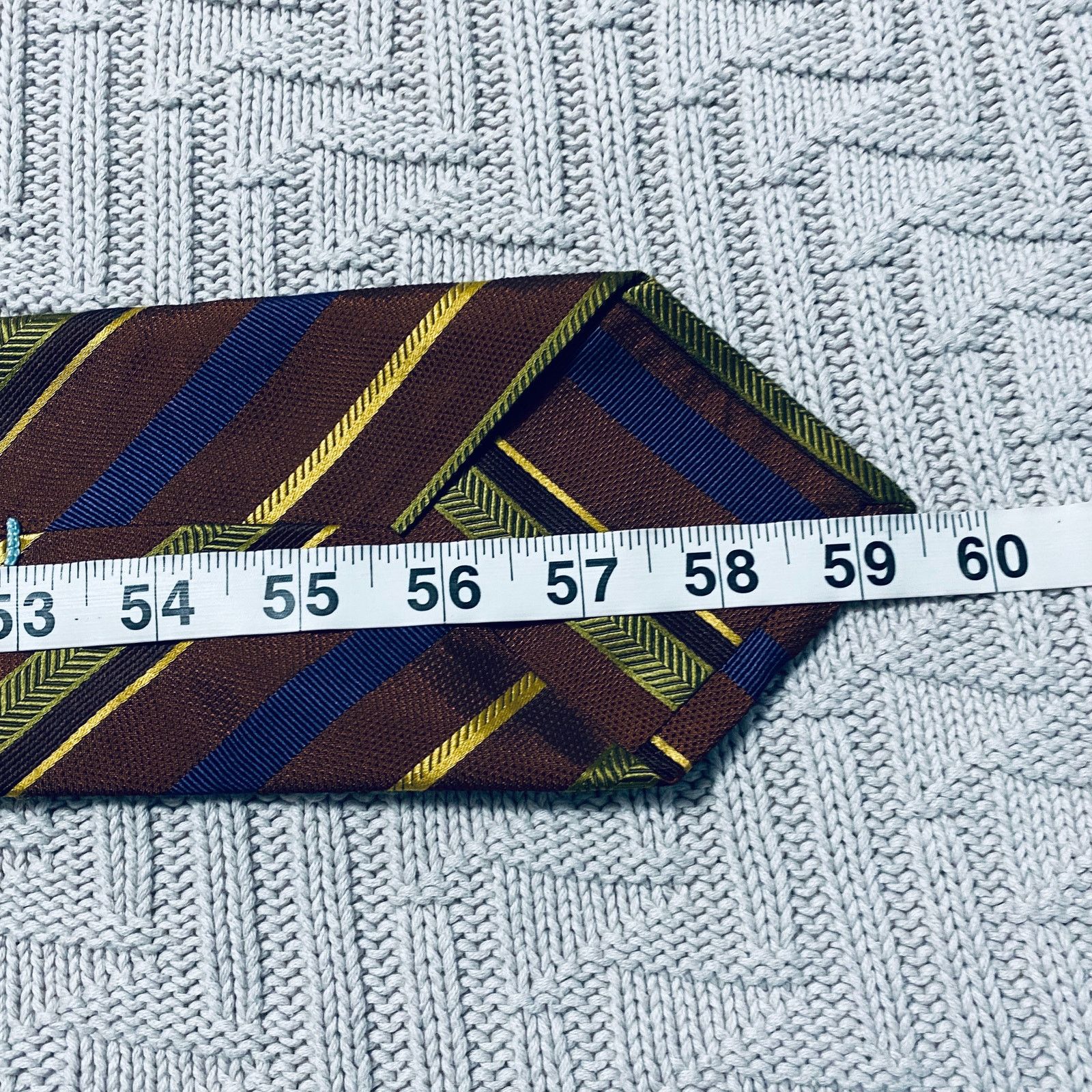 Altea Altea brown striped handmade Italian silk tie Size ONE SIZE - 4 Thumbnail