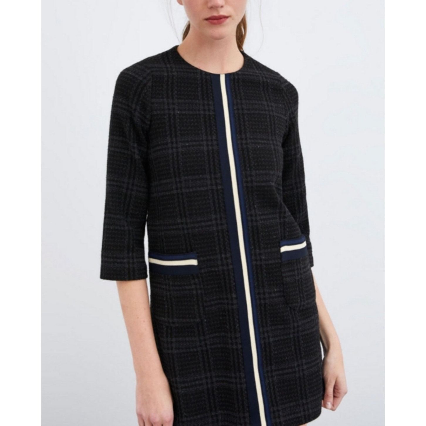 Zara Zara - Checkered Dress / Gray / M Size M / US 6-8 / IT 42-44 - 3 Thumbnail