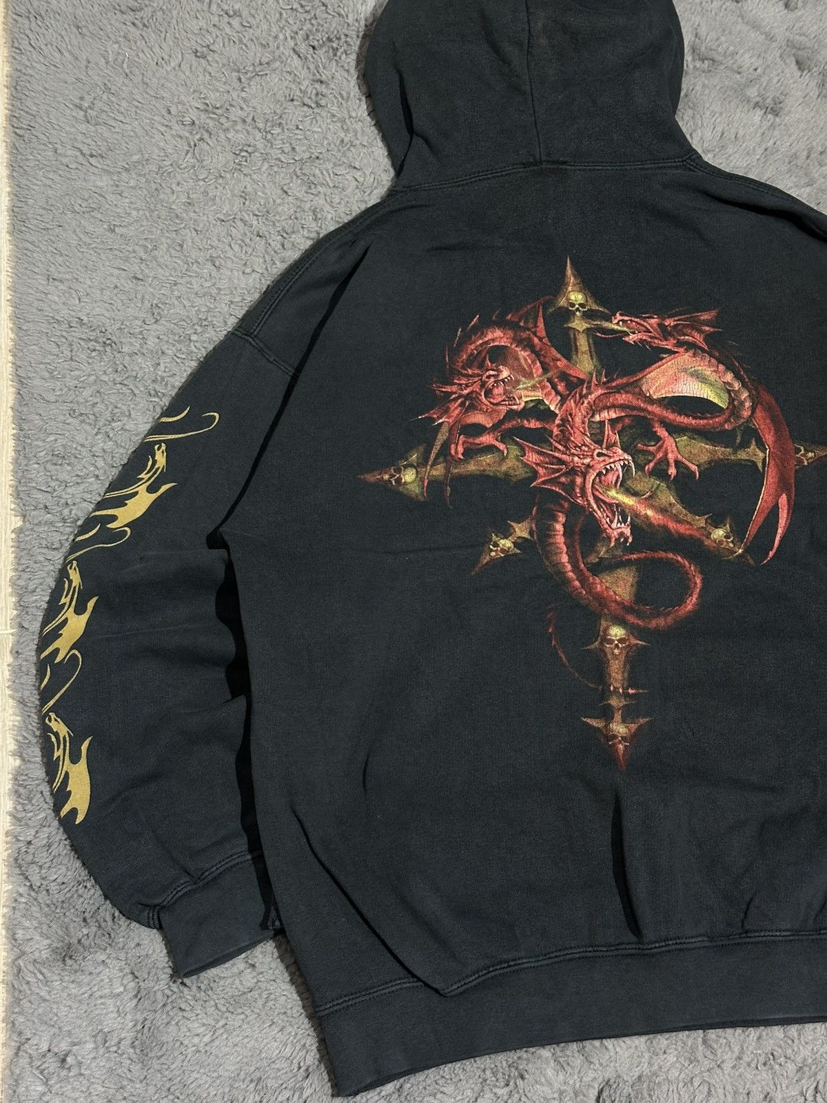 Band Tees Vintage Spiral "Dragon Pentagram" Gothic Hoodie Size US M / EU 48-50 / 2 - 6 Thumbnail