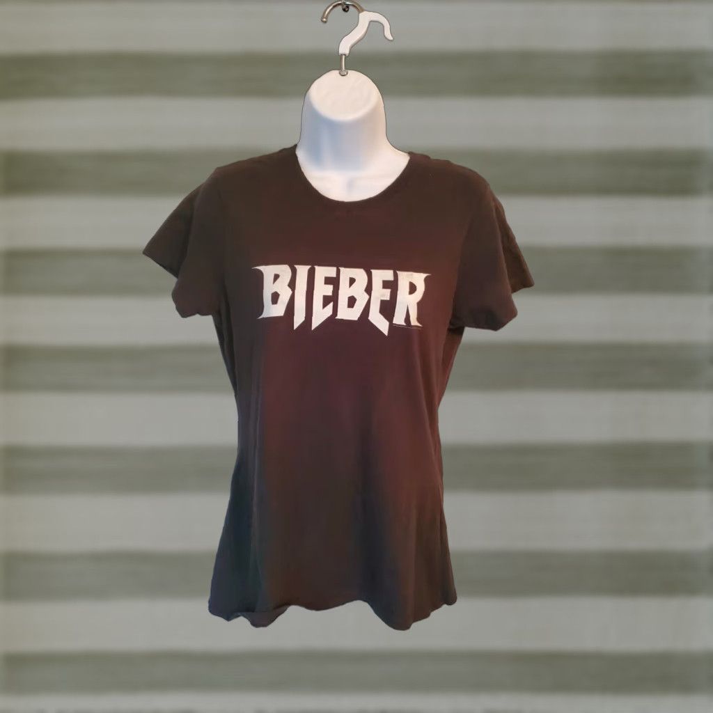 Port & Company Justin Bieber Music Black Shirt Ladies Small Womens Size S / US 4 / IT 40 - 1 Preview