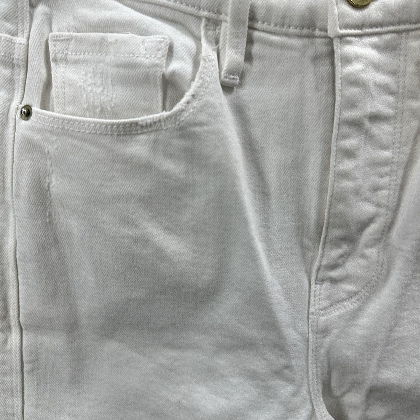Frame FRAME Le Sylvie High Rise Capri Cropped Jeans Women 25 Regular White Denim 90s Preppy Womens Size 42" / US 20 - 7 Thumbnail