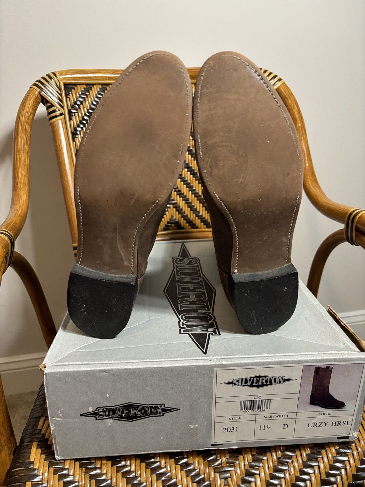 Other Silverton Western Roper Boots Cowboy Leather Size 11.5 D Size US 11.5 / EU 44-45 - 6 Thumbnail
