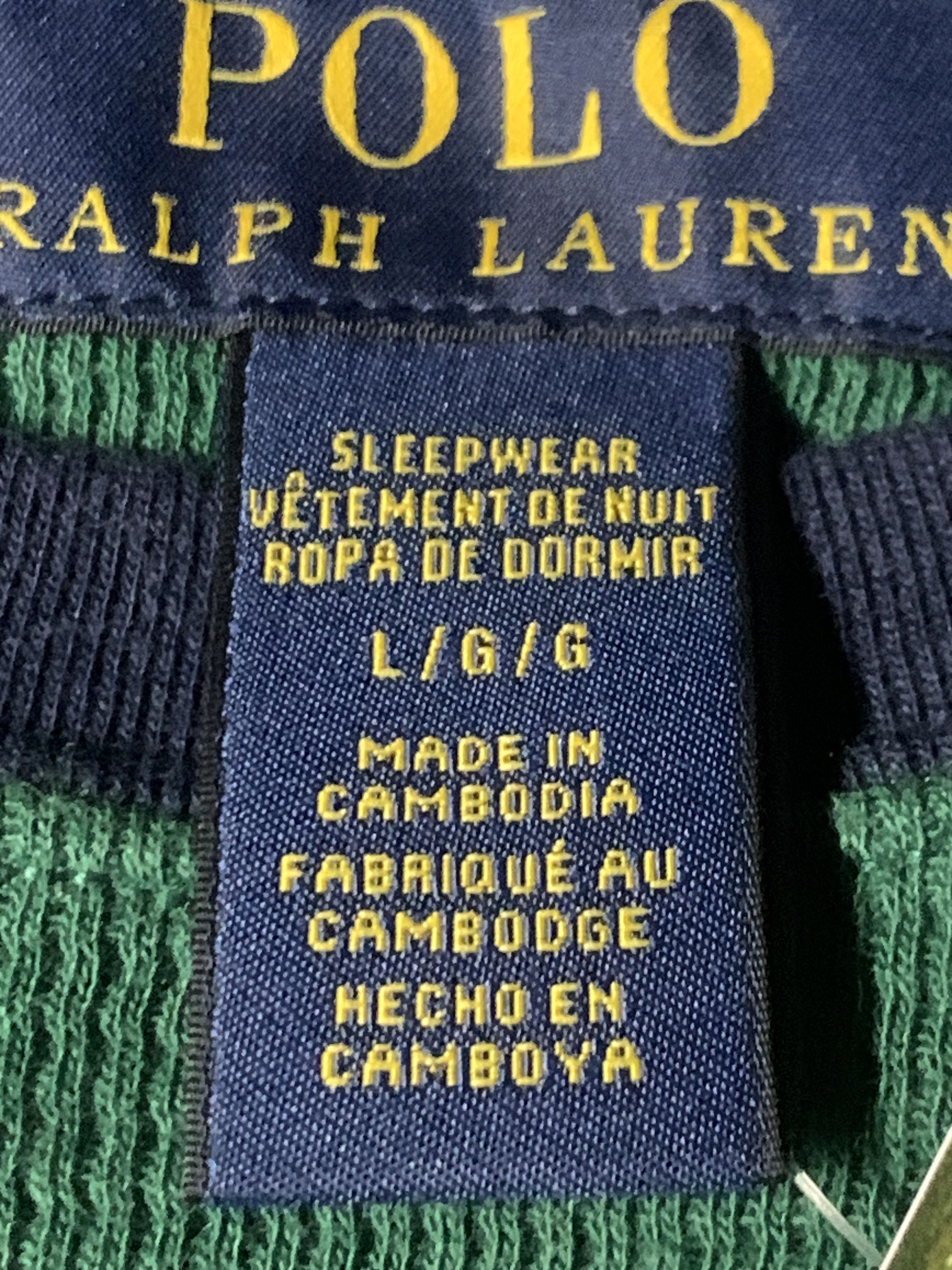 Polo Ralph Lauren *RARE* New Polo Ralph Lauren Crest Embroidered Waffle Shirt Size US L / EU 52-54 / 3 - 5 Thumbnail