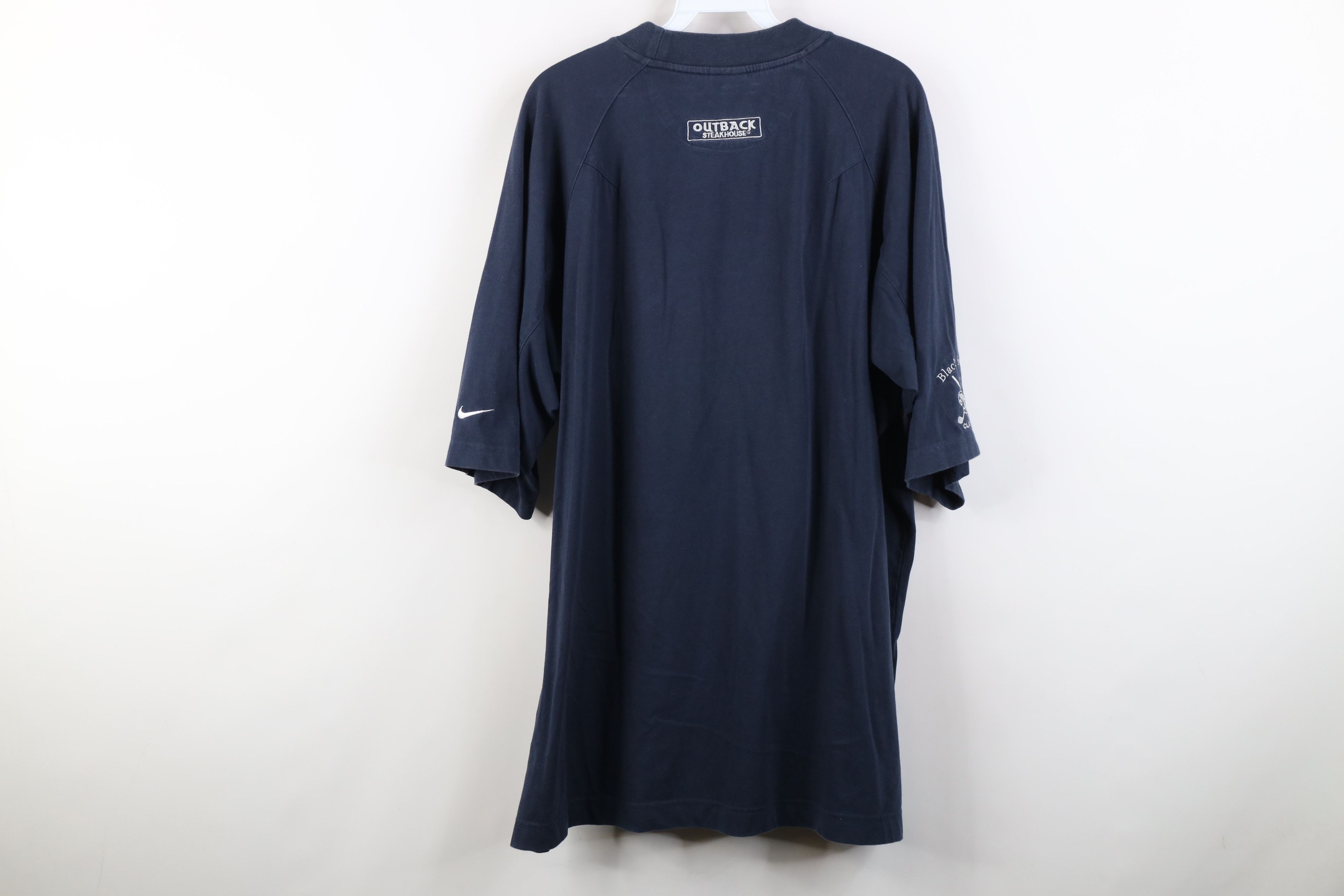 Nike Vintage Nike Golf Classic Mini Swoosh Mock Neck T-Shirt Blue Size US XL / EU 56 / 4 - 13 Thumbnail
