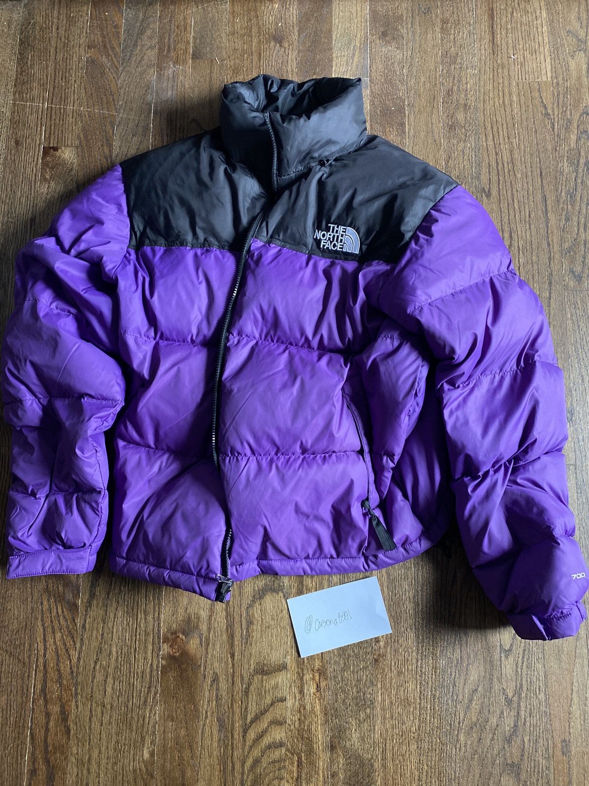 image of The North Face x Vintage New Balance Puffer Jacket in Purple, Men's (Size Medium)