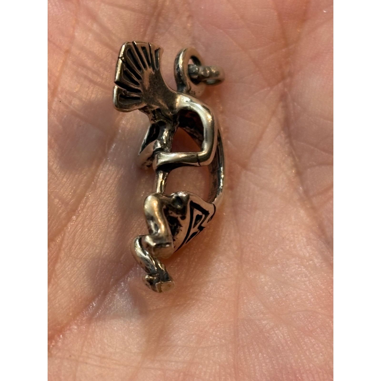 Other Vintage Sterling Silver Kokopelli Pendant 4 g 1.25" Size ONE SIZE - 6 Thumbnail