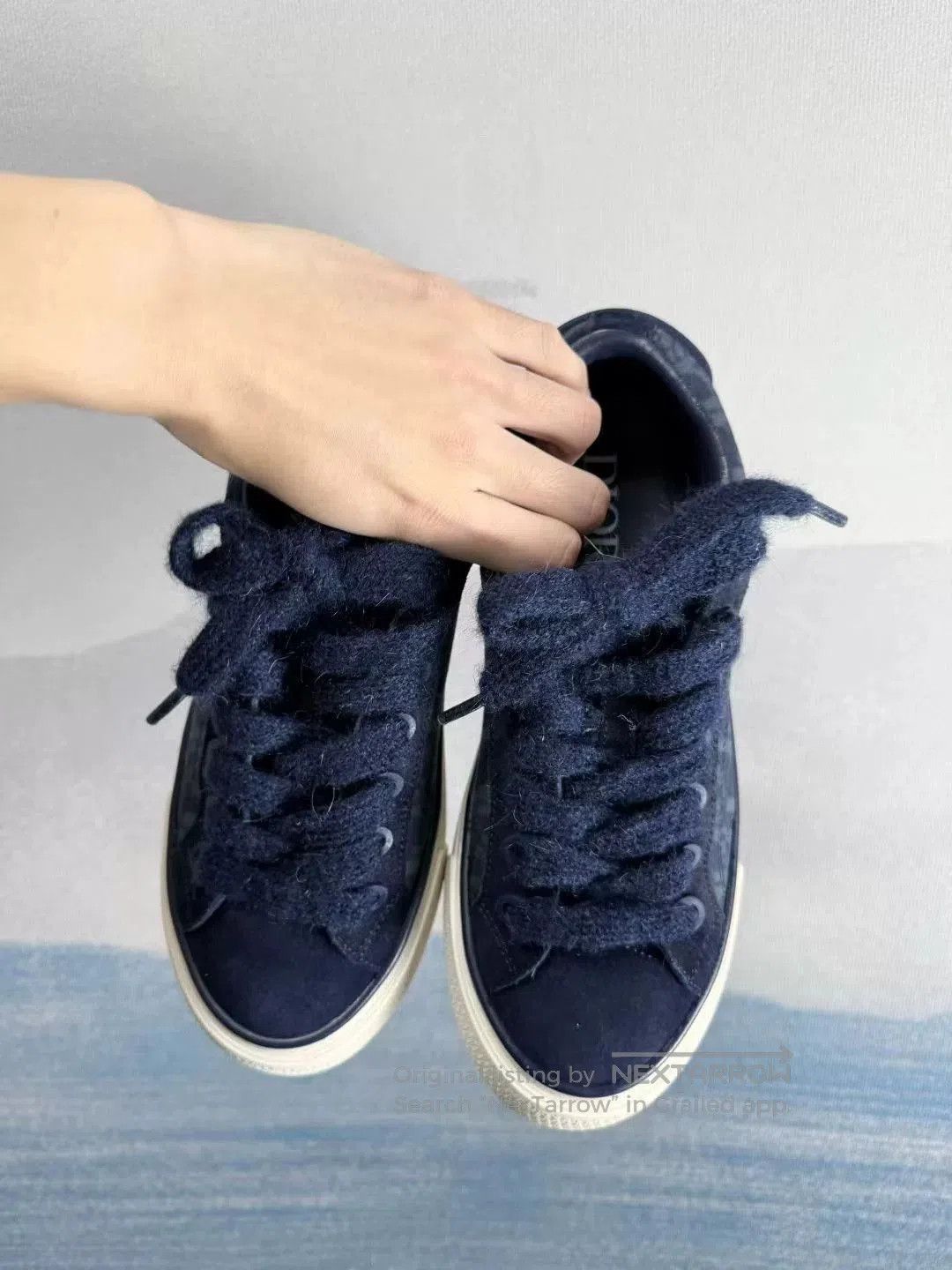 Dior dior x denim tears blue printed sneakers. Size US 8.5 / EU 41-42 - 3 Thumbnail