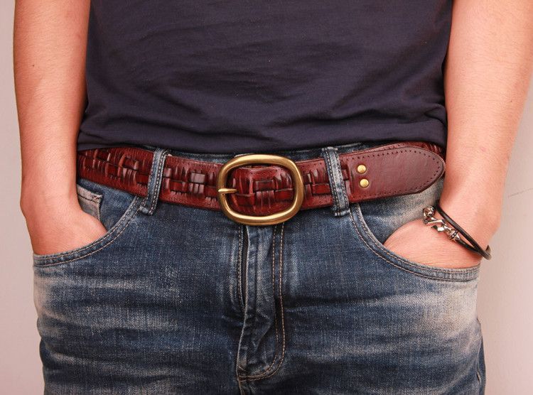 Japanese Brand × Vintage Rare Leather Braided Belt Size ONE SIZE - 1 Thumbnail