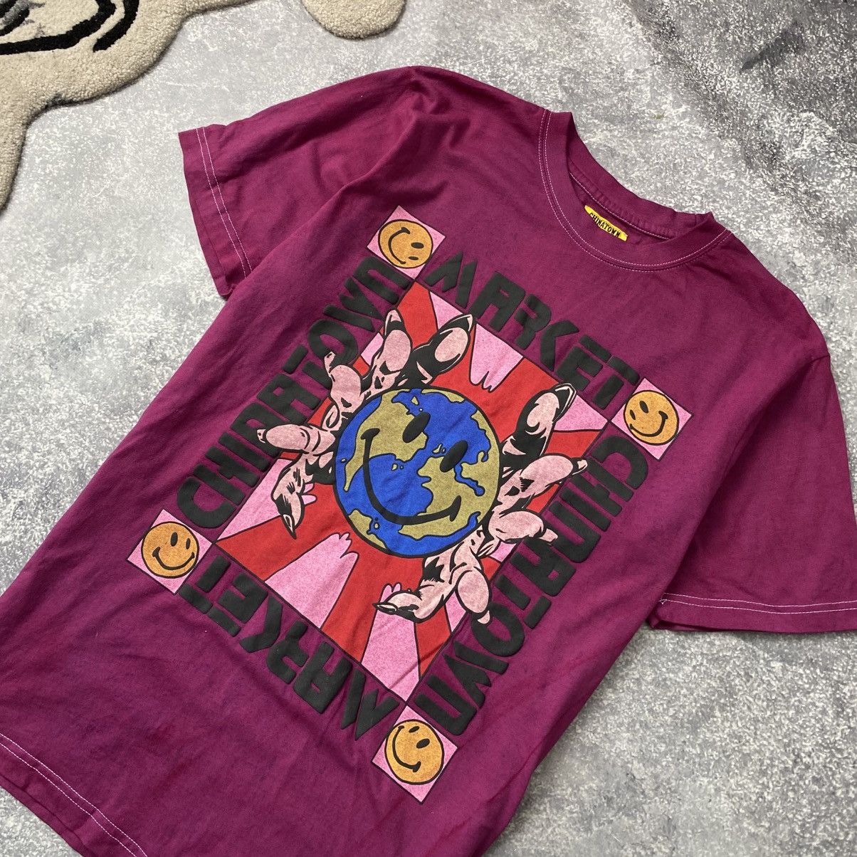 Japanese Brand Designer Chinatown x Smiley Big Logo luxury streetwear tee Size US M / EU 48-50 / 2 - 2 Thumbnail