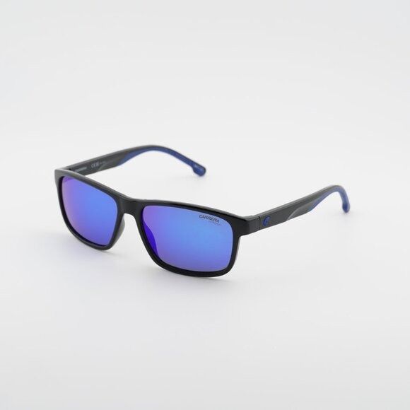 Carrera CARRERA 2047T/S 0D51 Z0 Sunglasses Black/Blue Rectangle Size ONE SIZE - 8 Thumbnail